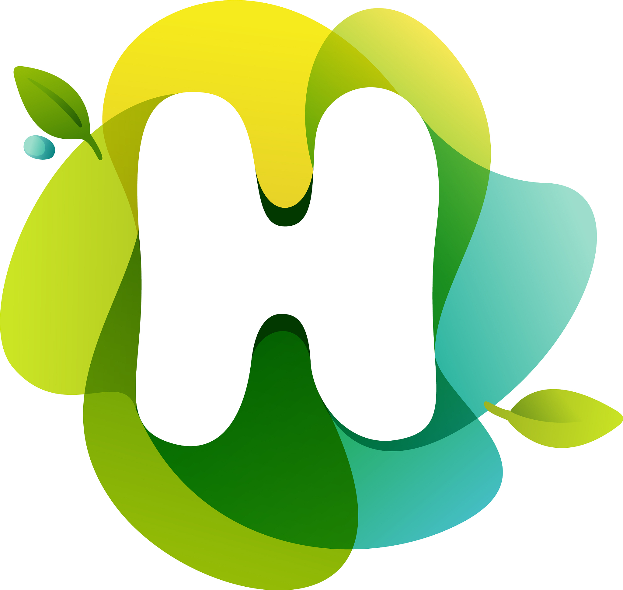 letter h ecology logo on swirling overlapping