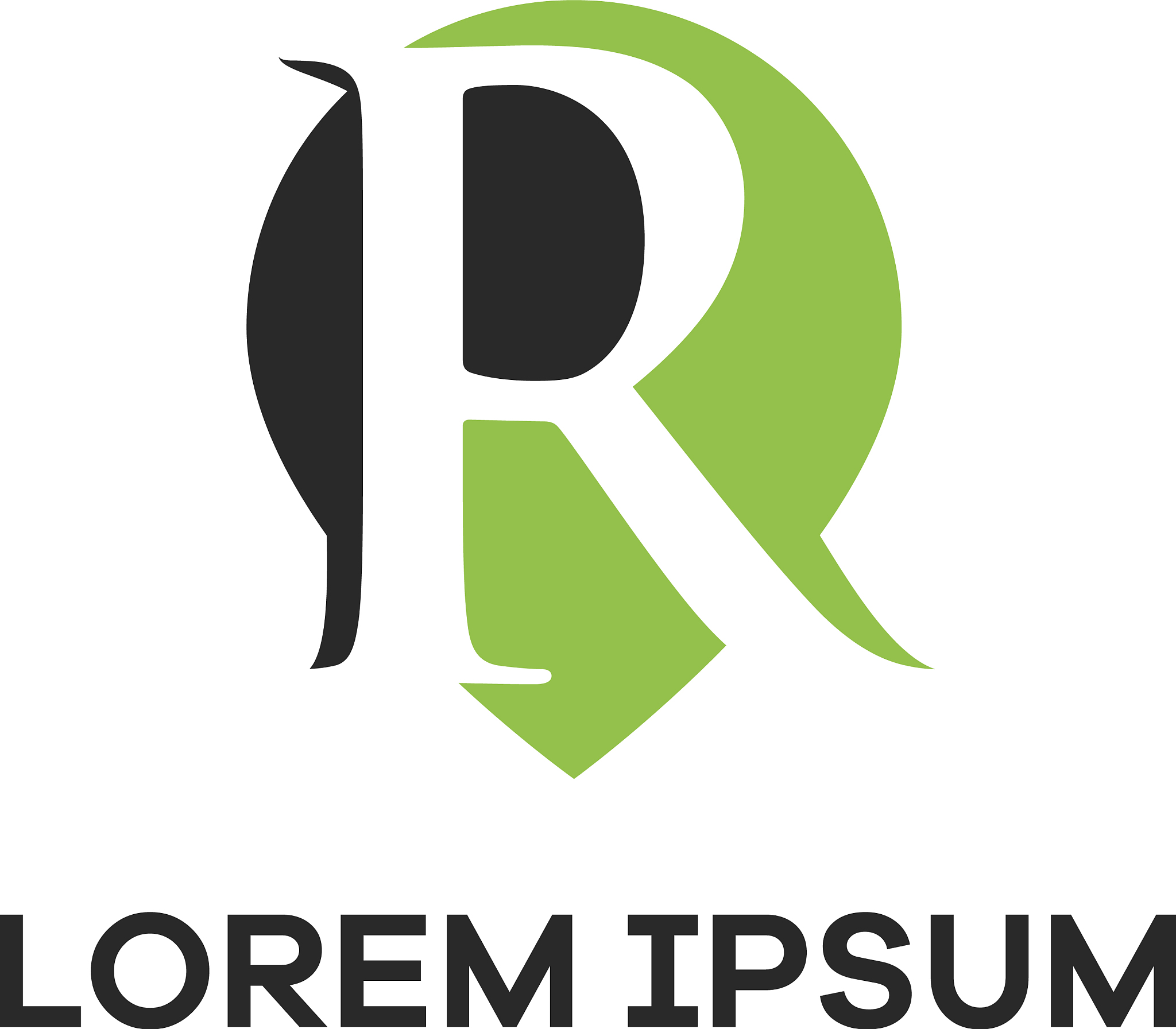 r letter logo design letter r in pin shape