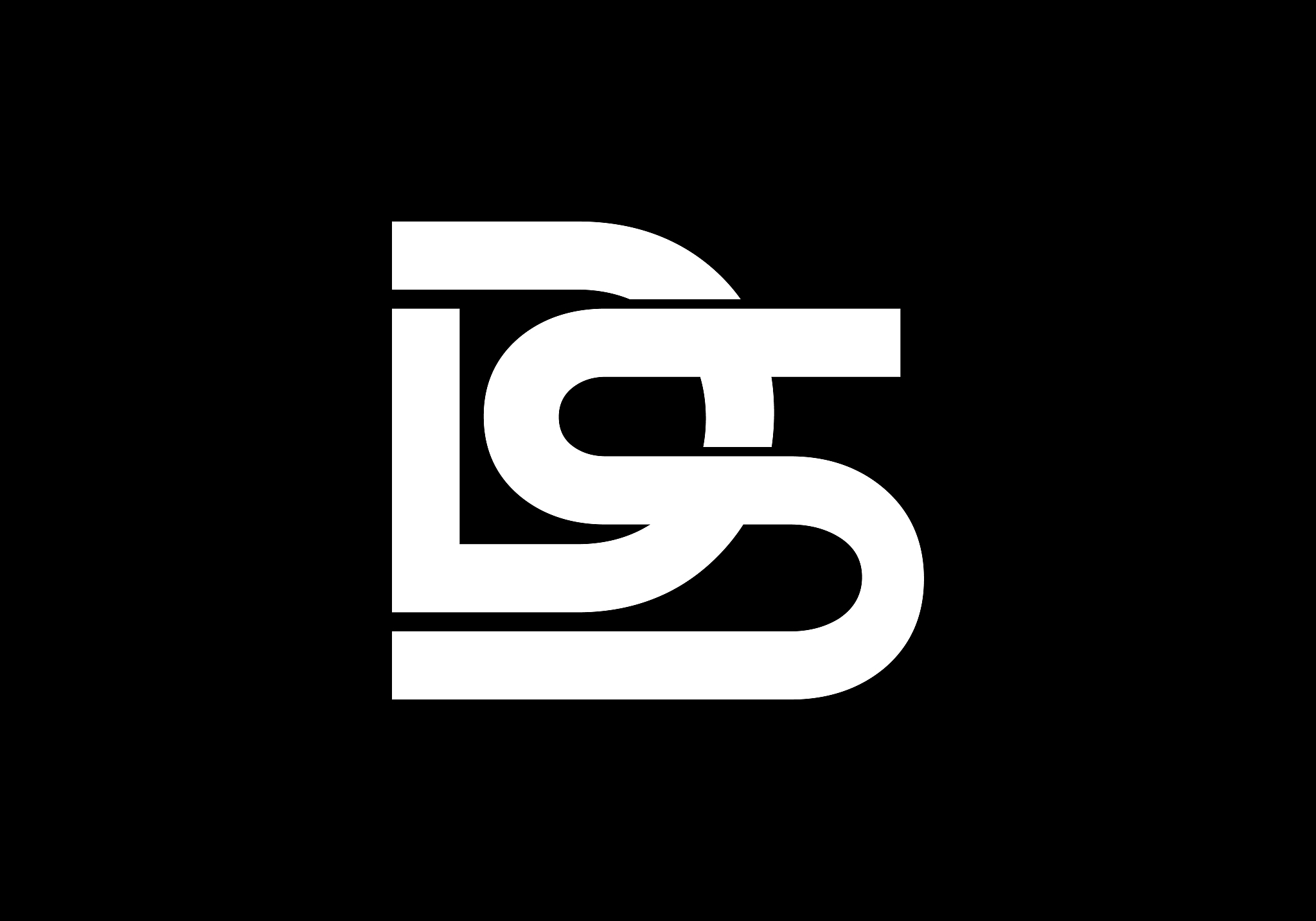 initial d and s letter logo design