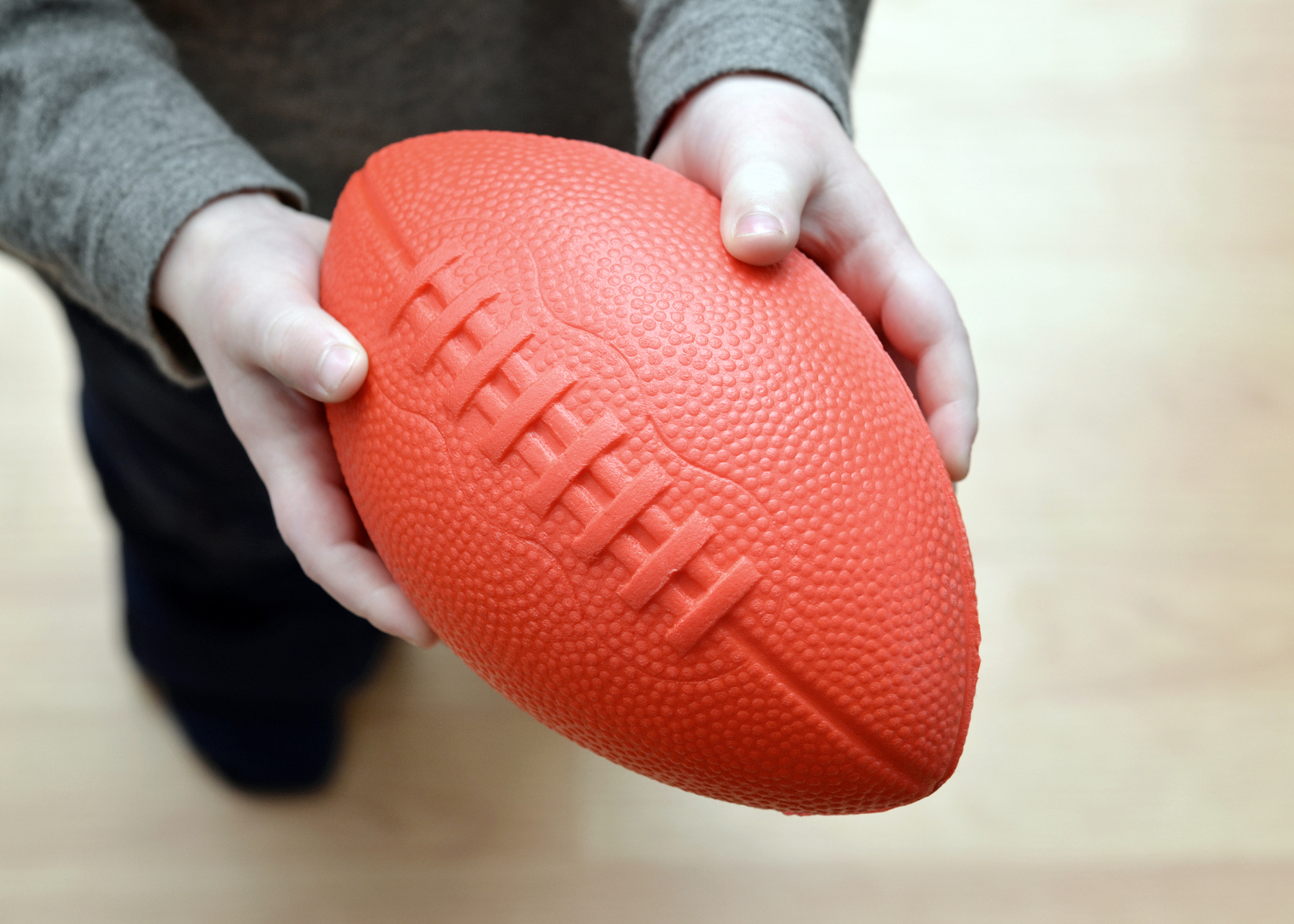 football in hand