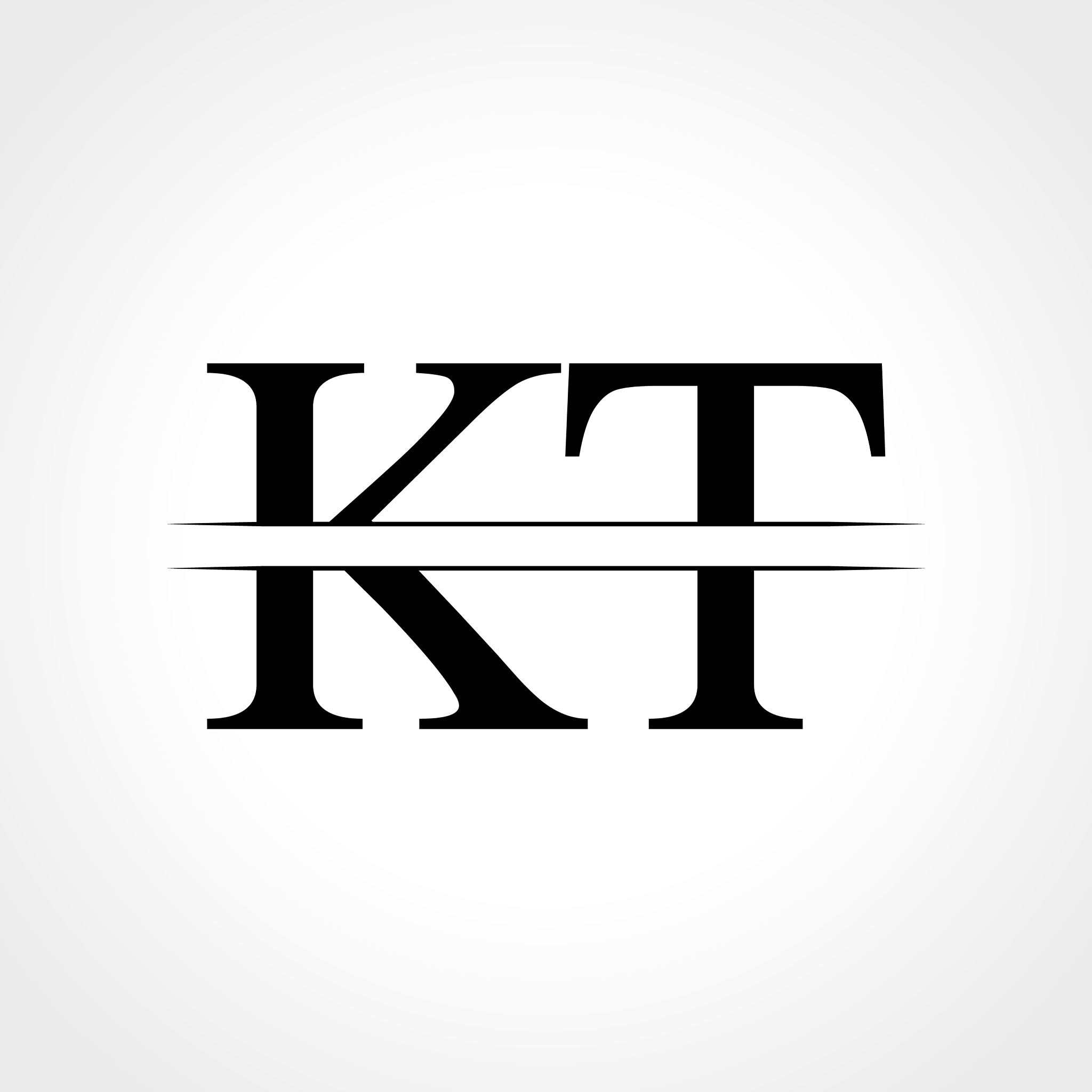 initial kt letter logo design abstract letter kt
