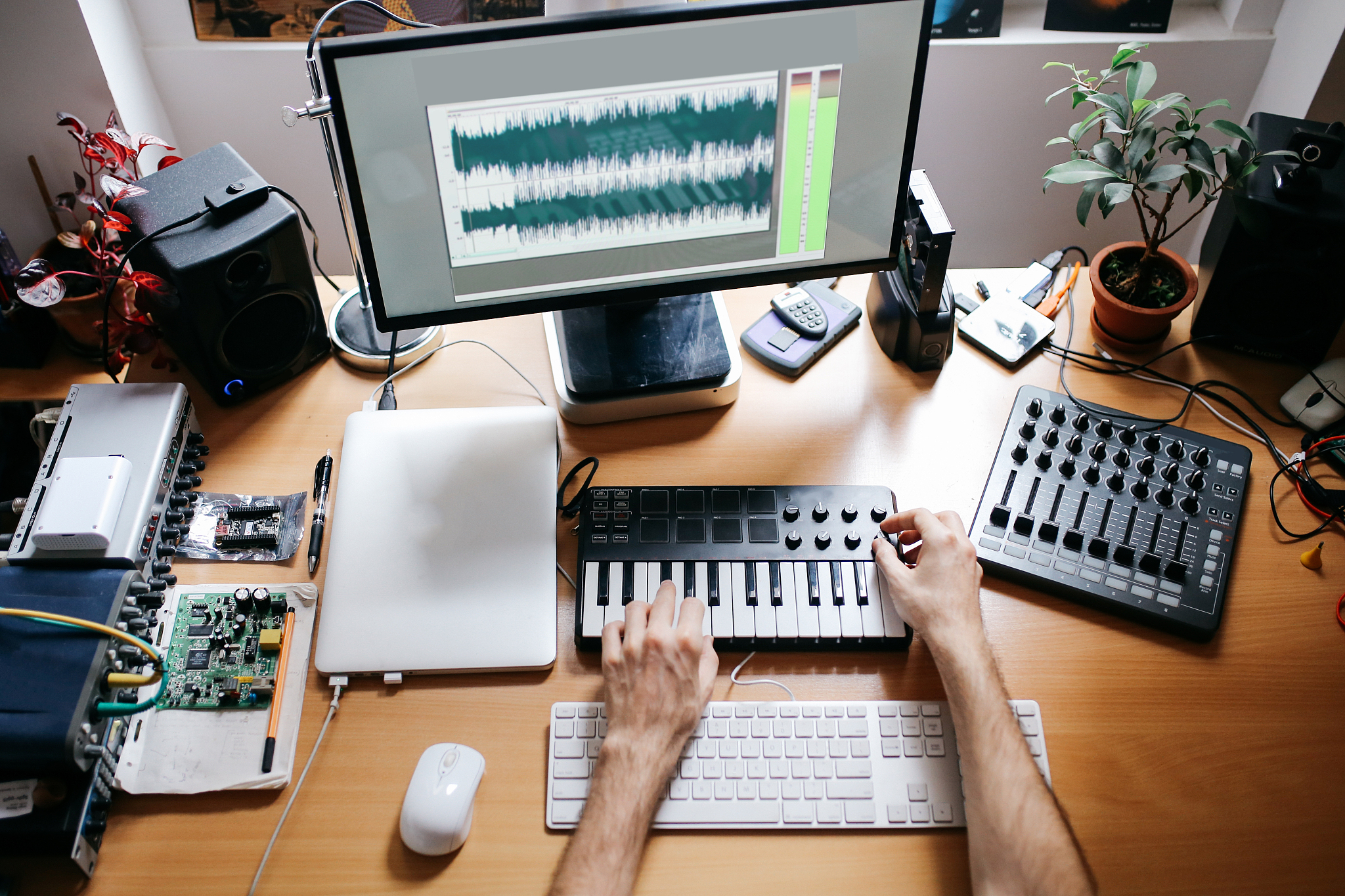 woman working in a home apartment workstudio
