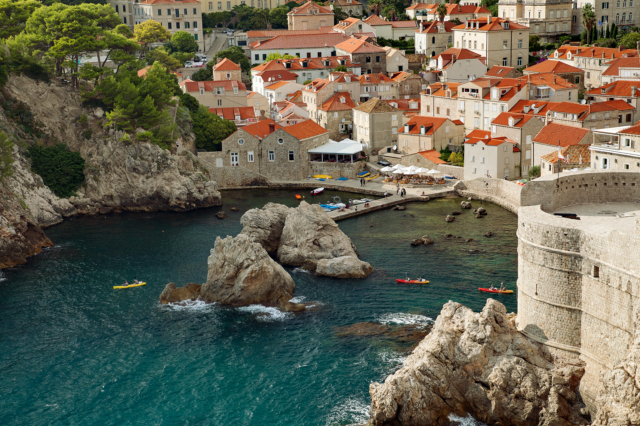 dubrovnik, dalmatia, croatia   - the old town of dubrovnik, view