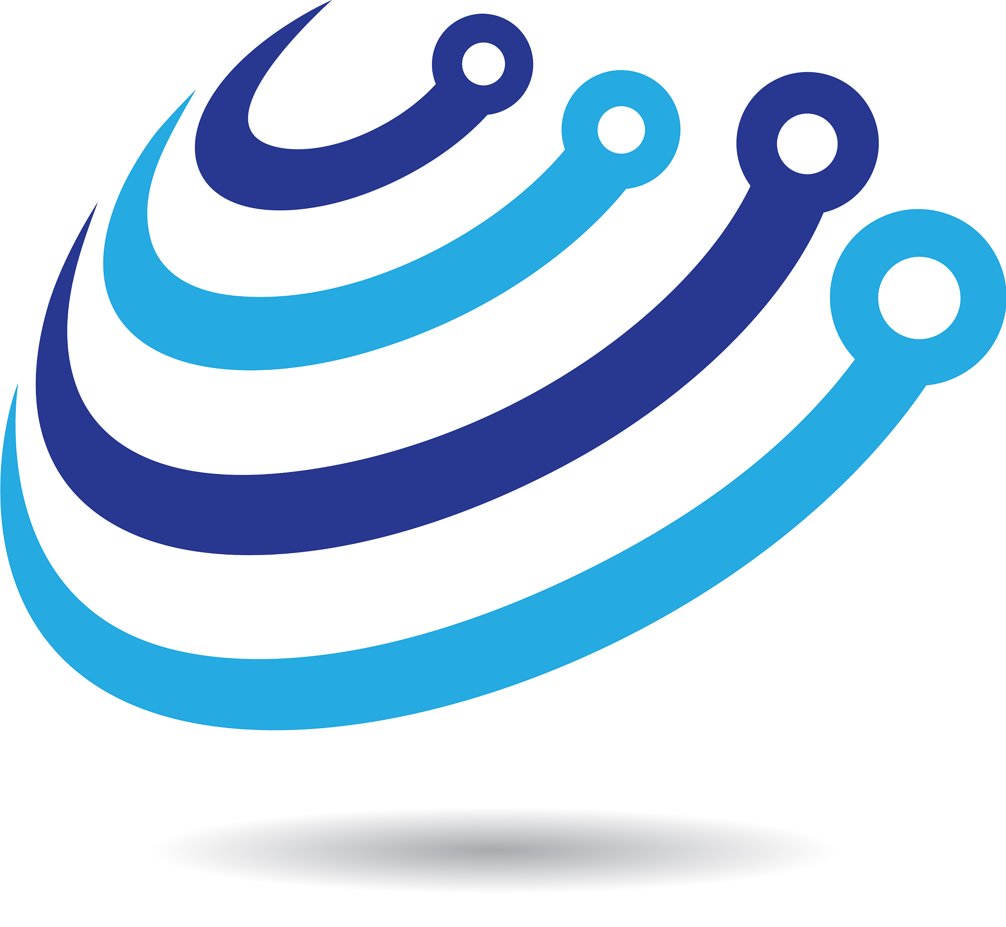 circular technology circuit icon logo