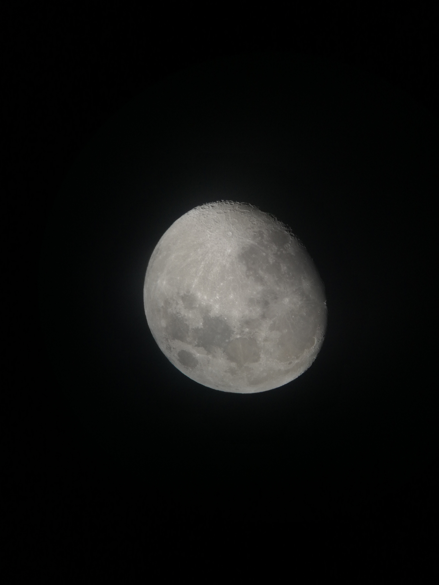 low angle view of moon against clear sky at night