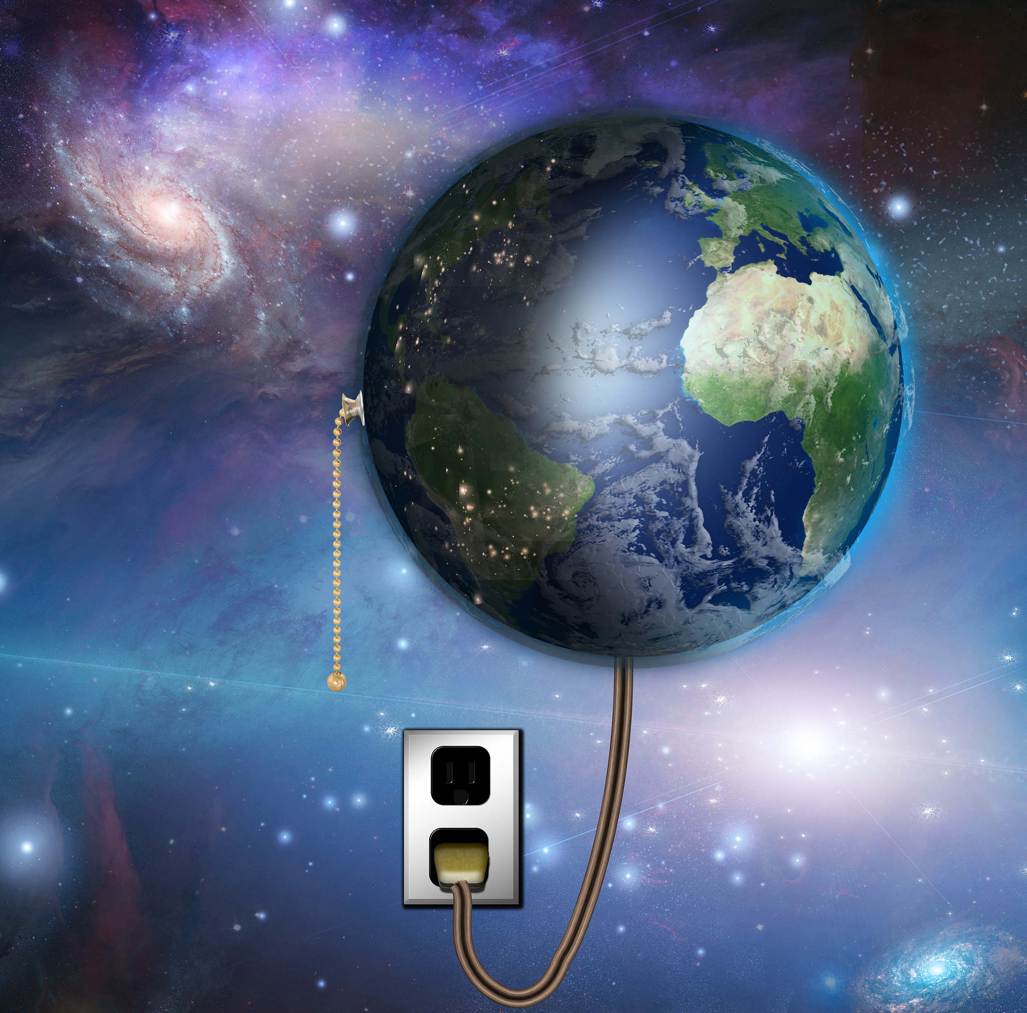 earth with night and day with pull switch