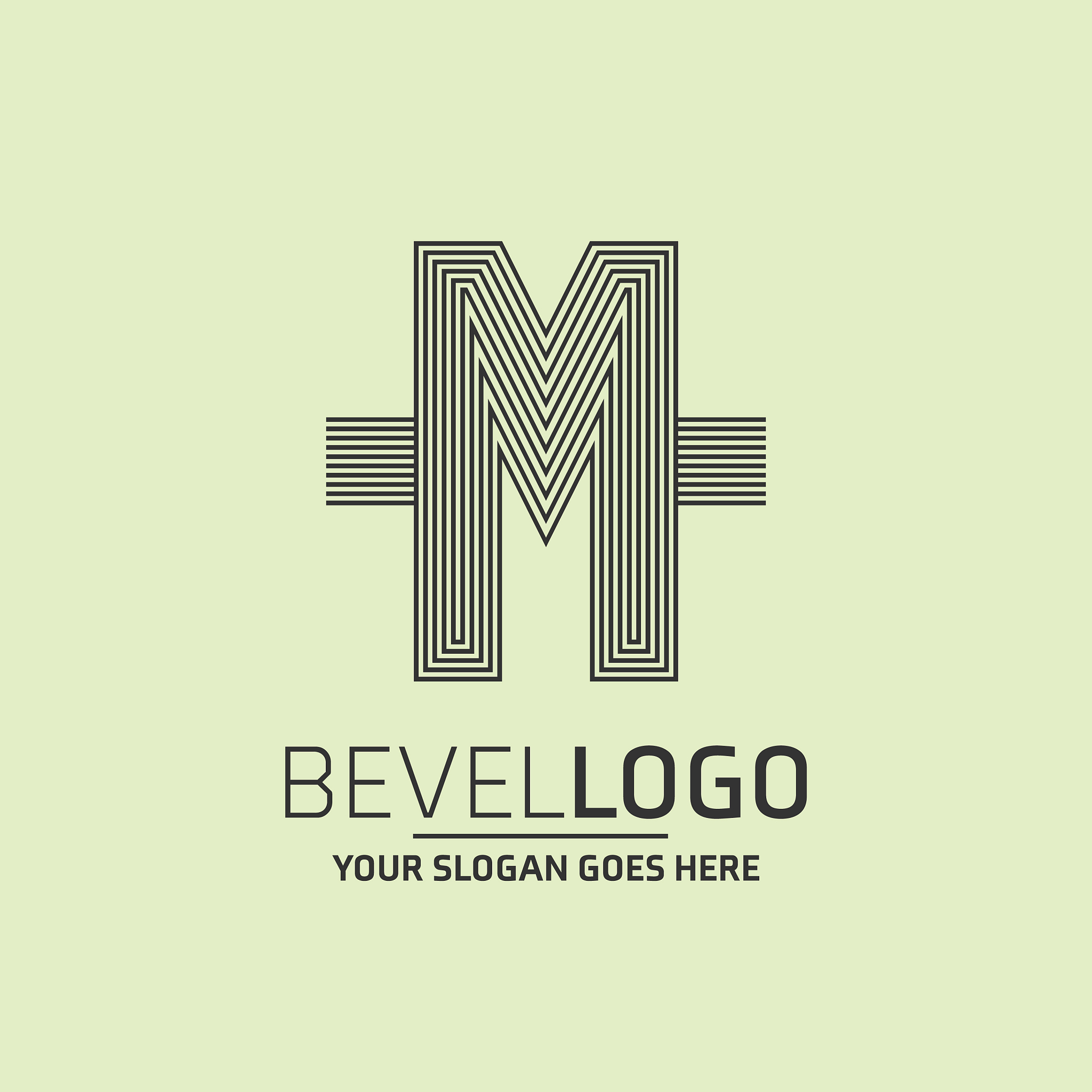 alphabetic logo design with dark background