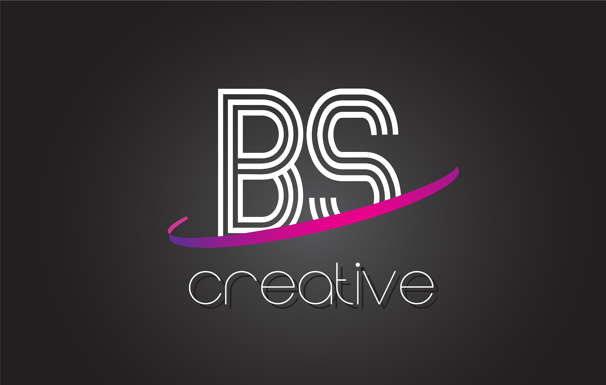 bs b s letter logo with lines design and purple