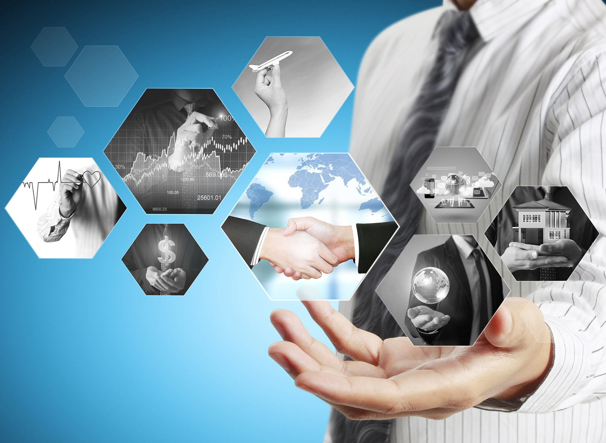 businessmen and reaching images streaming