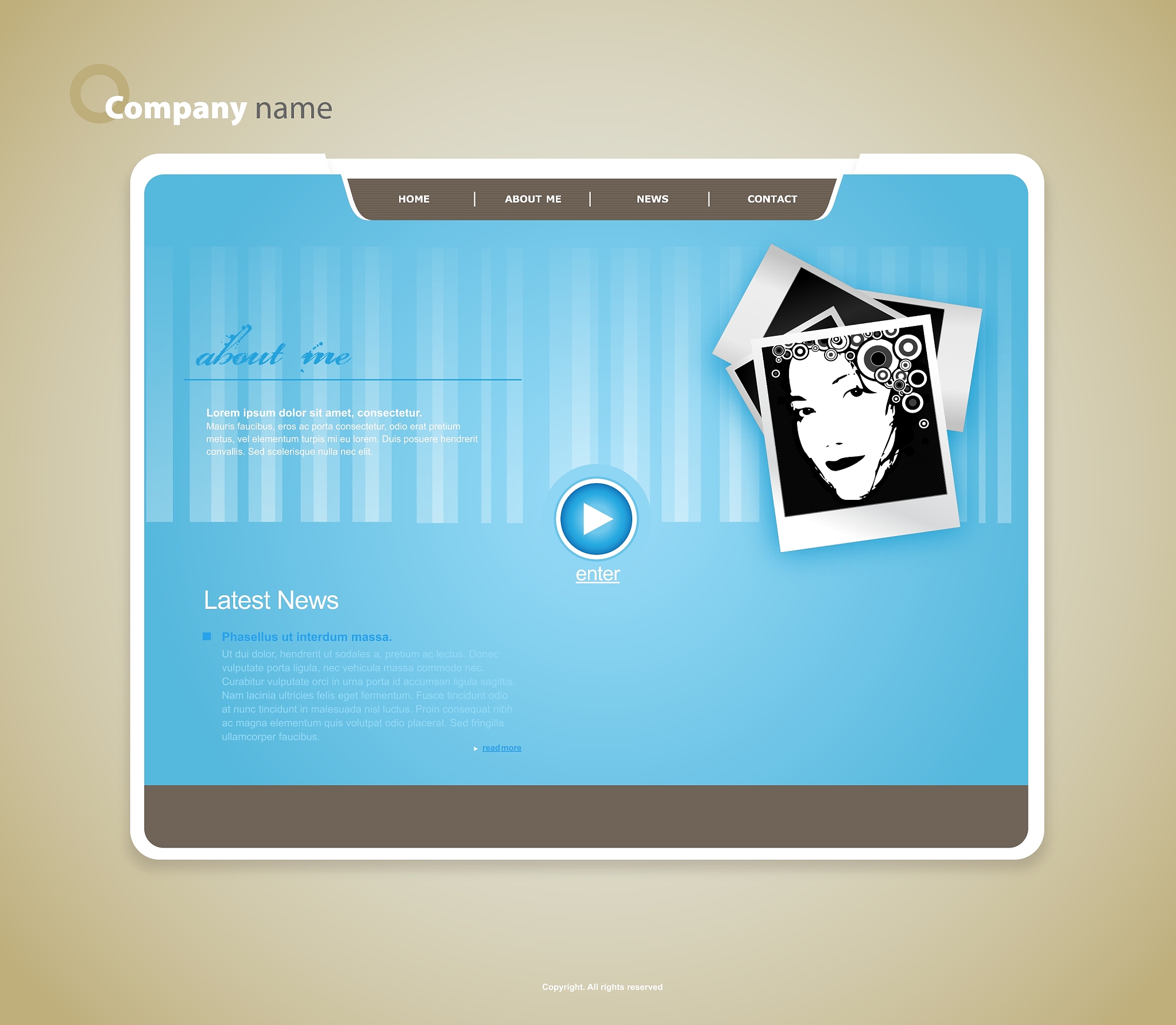 website template with photos