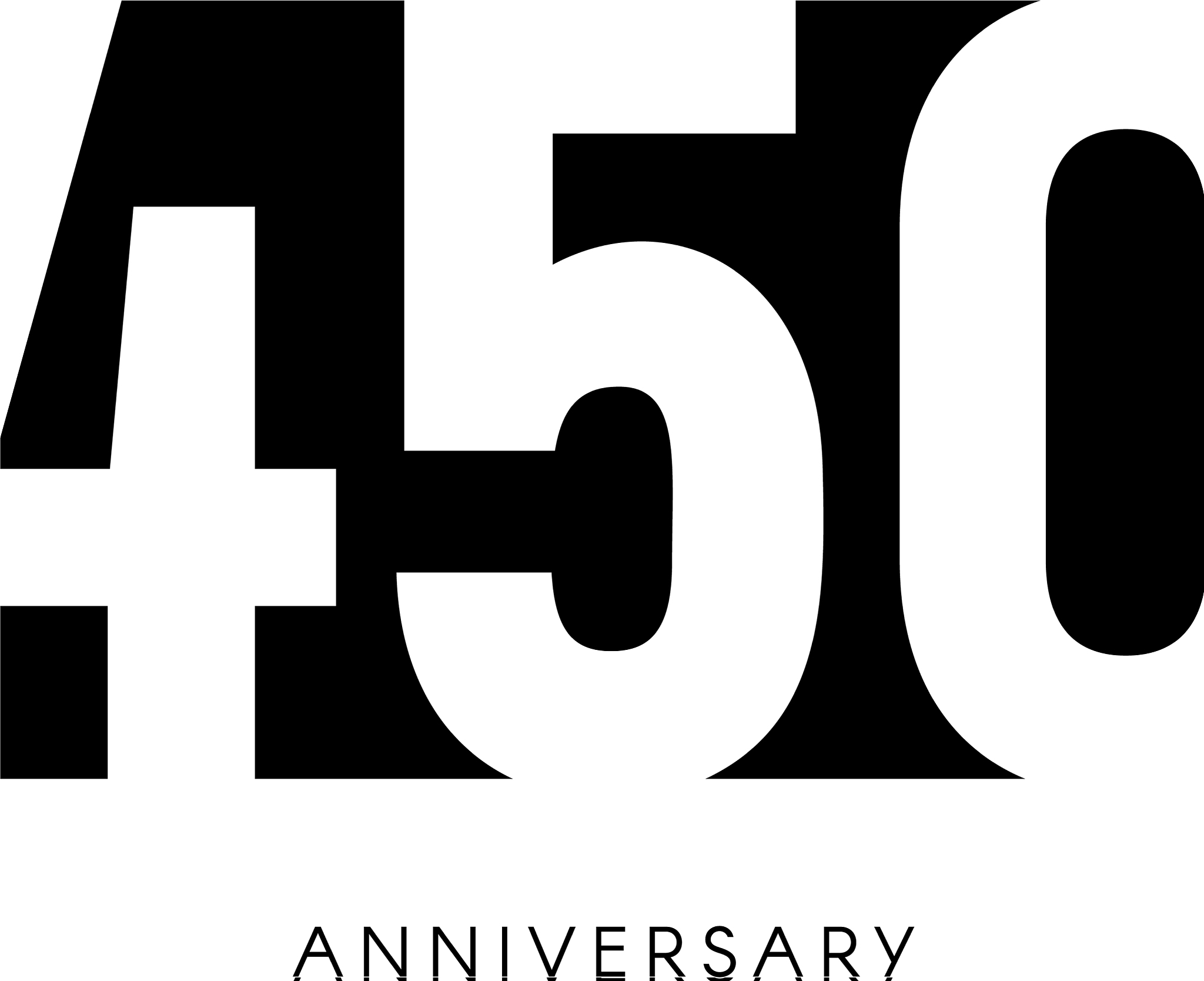 four hundred fifty anniversary minimalistic logo