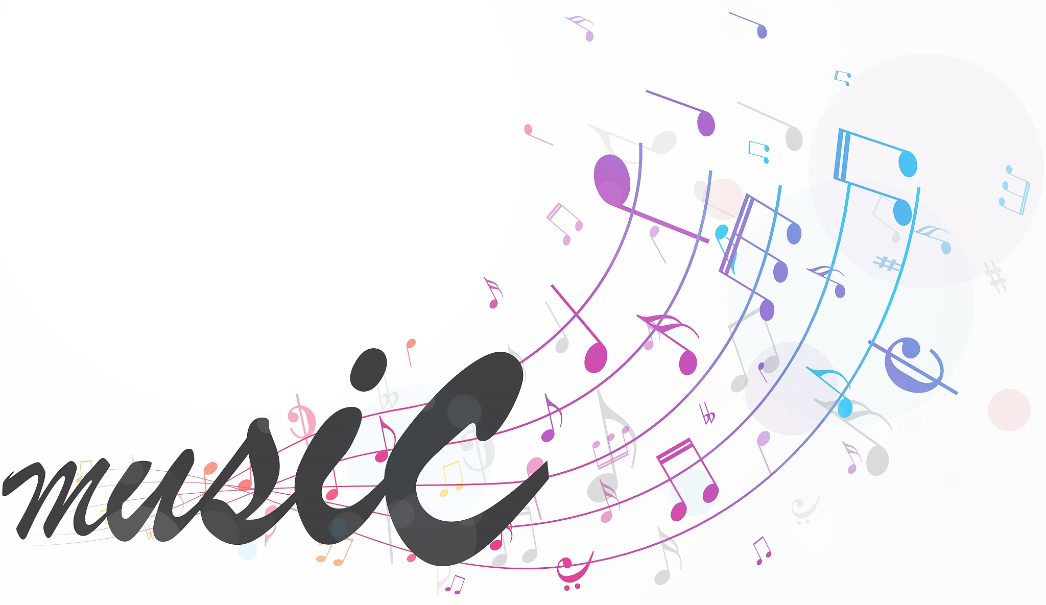 colorful music notes background