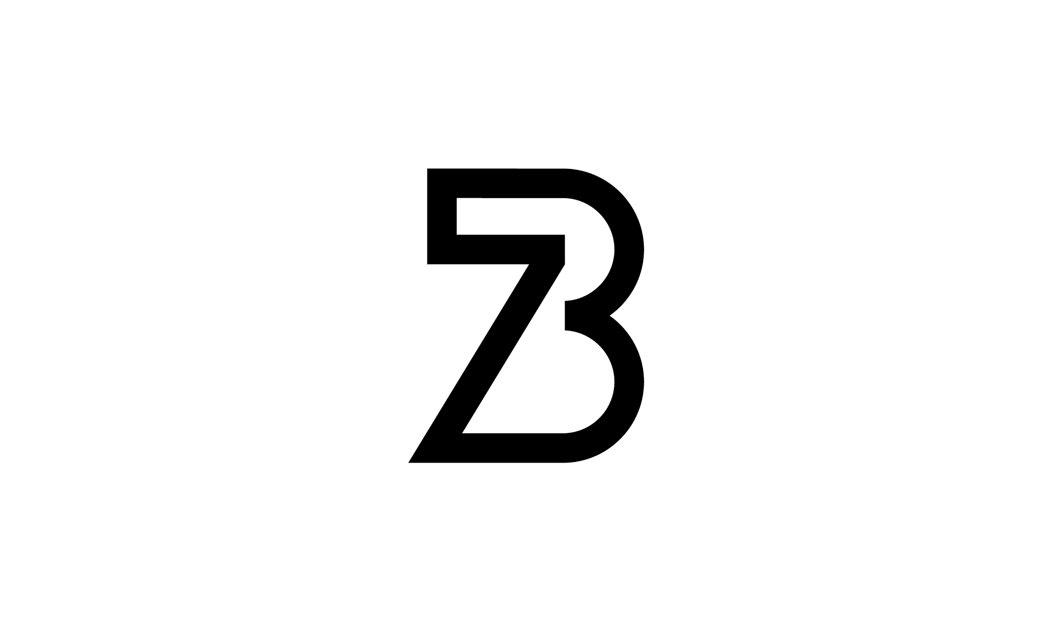 number 7 and 3 or 7 and b logo design concept