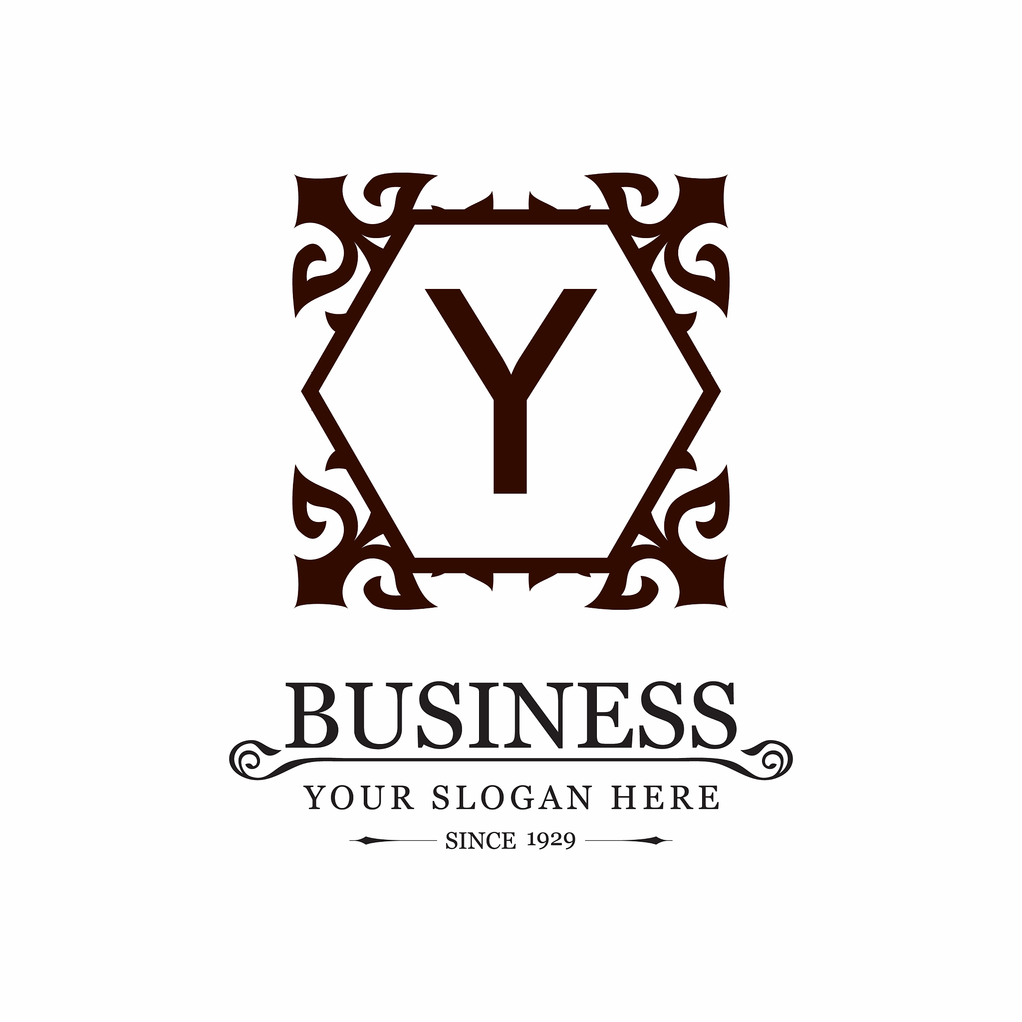alphabetic logo design with elegent design and