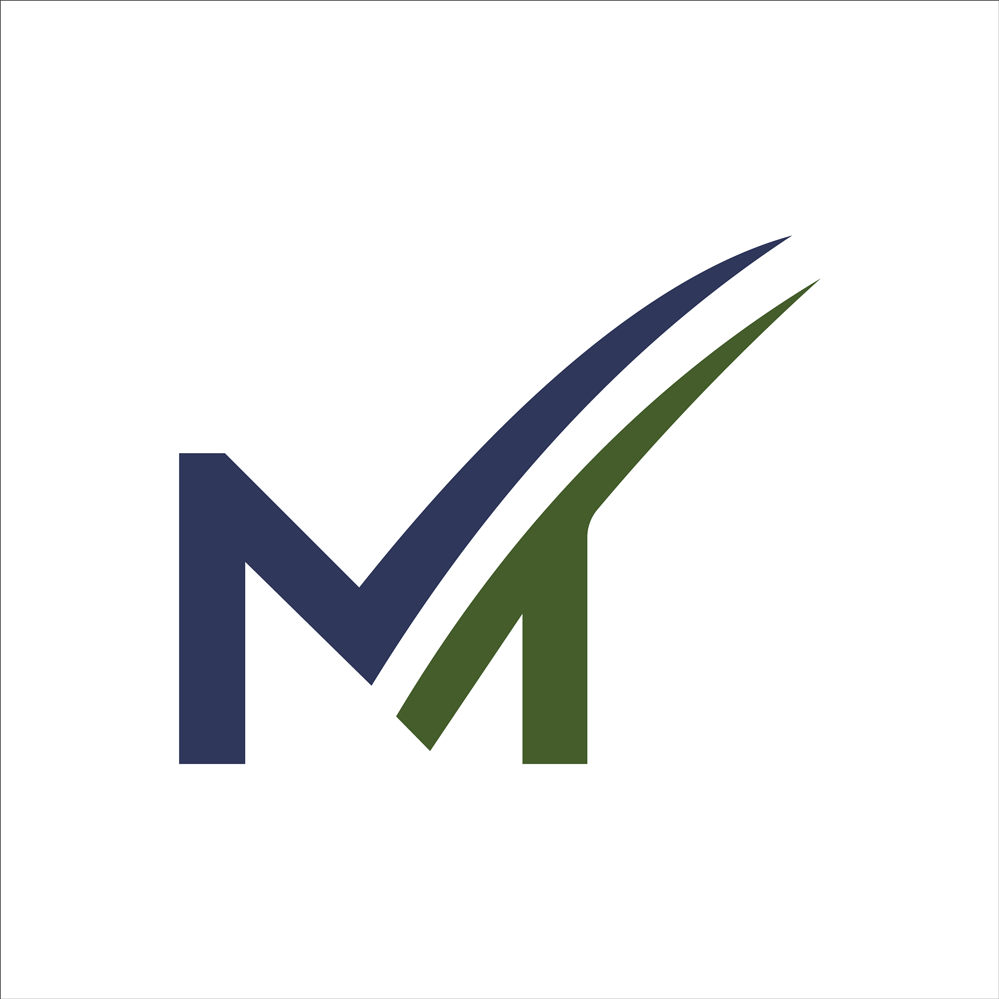 initial letter m or mm logo design template