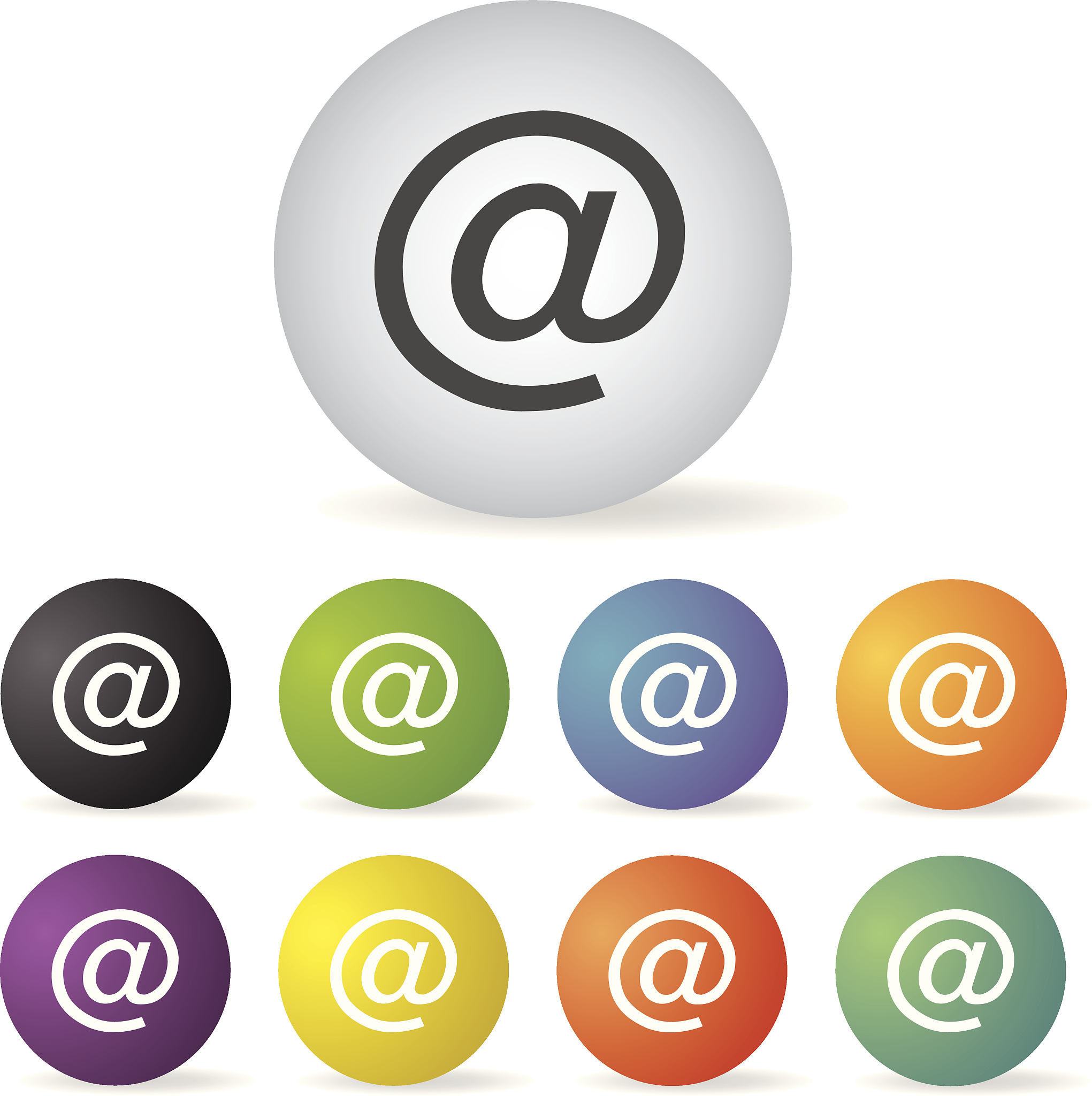 mail address icon set