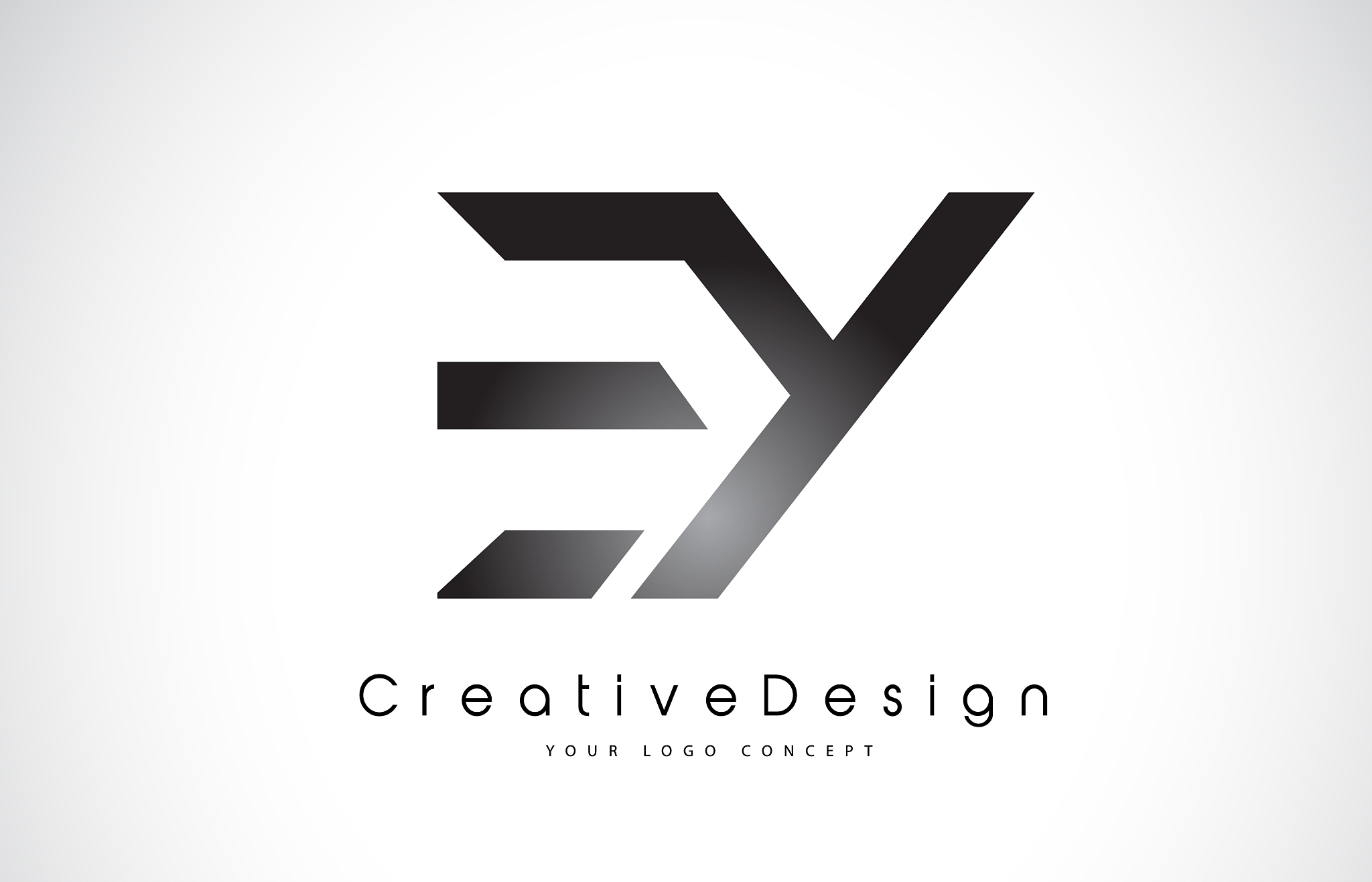 ey e y letter logo design creative icon modern