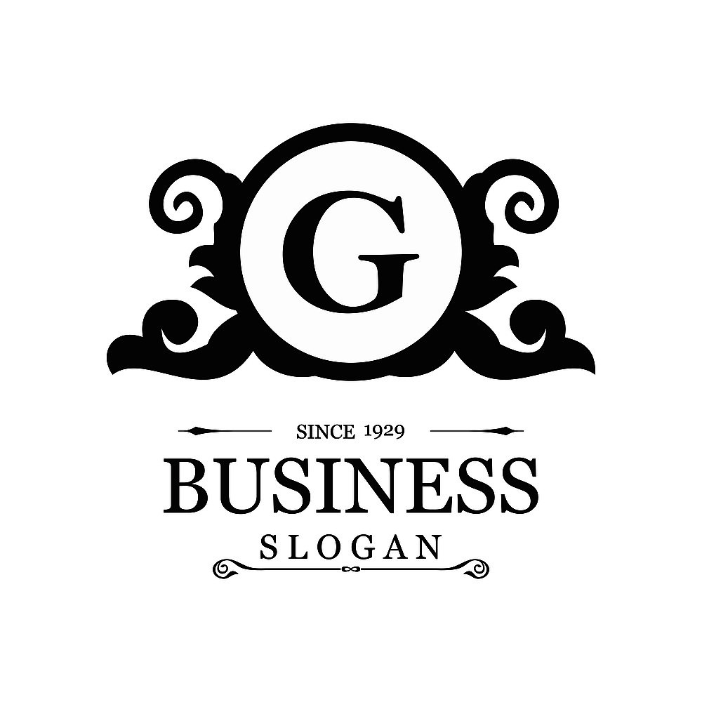 alphabetic logo design with elegent design and typography vector