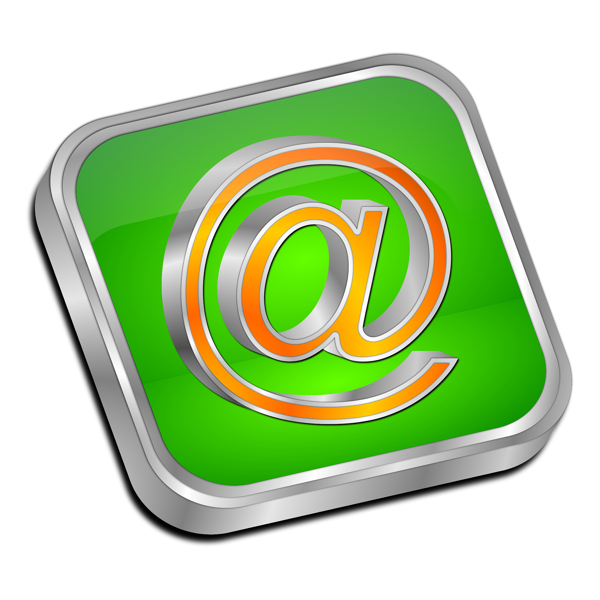 e-mail button - 3d illustration