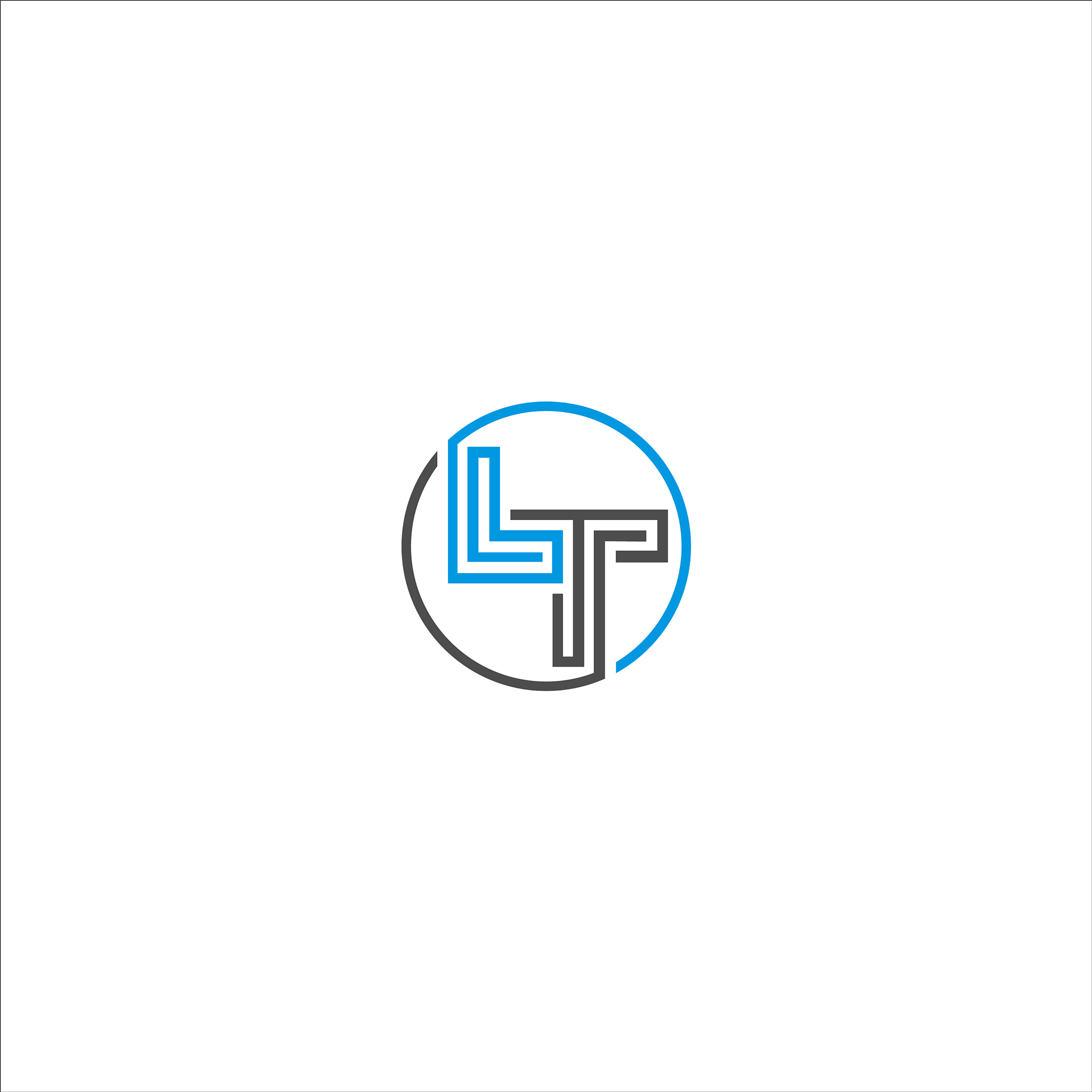 initial letter lt or tl logo design template