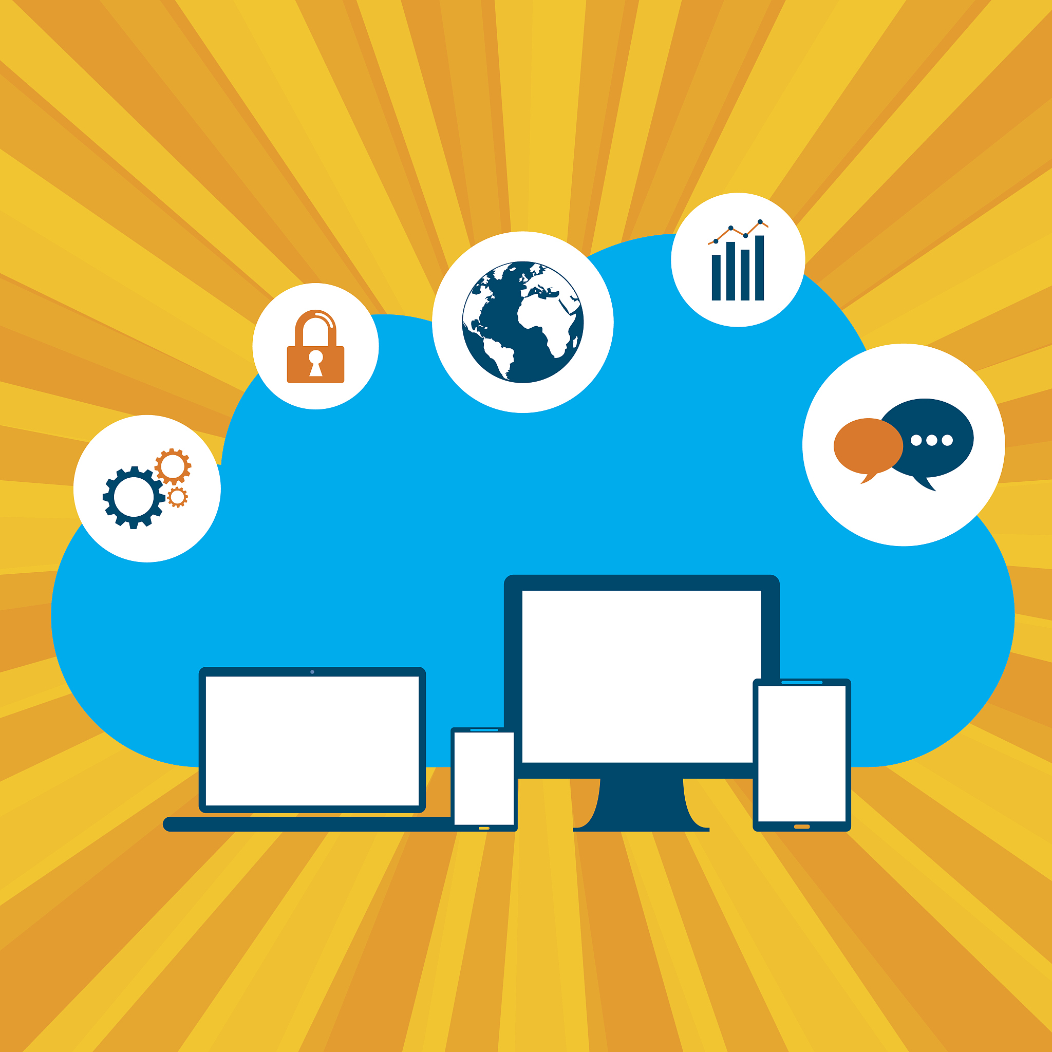 cloud computing, computer and safety.