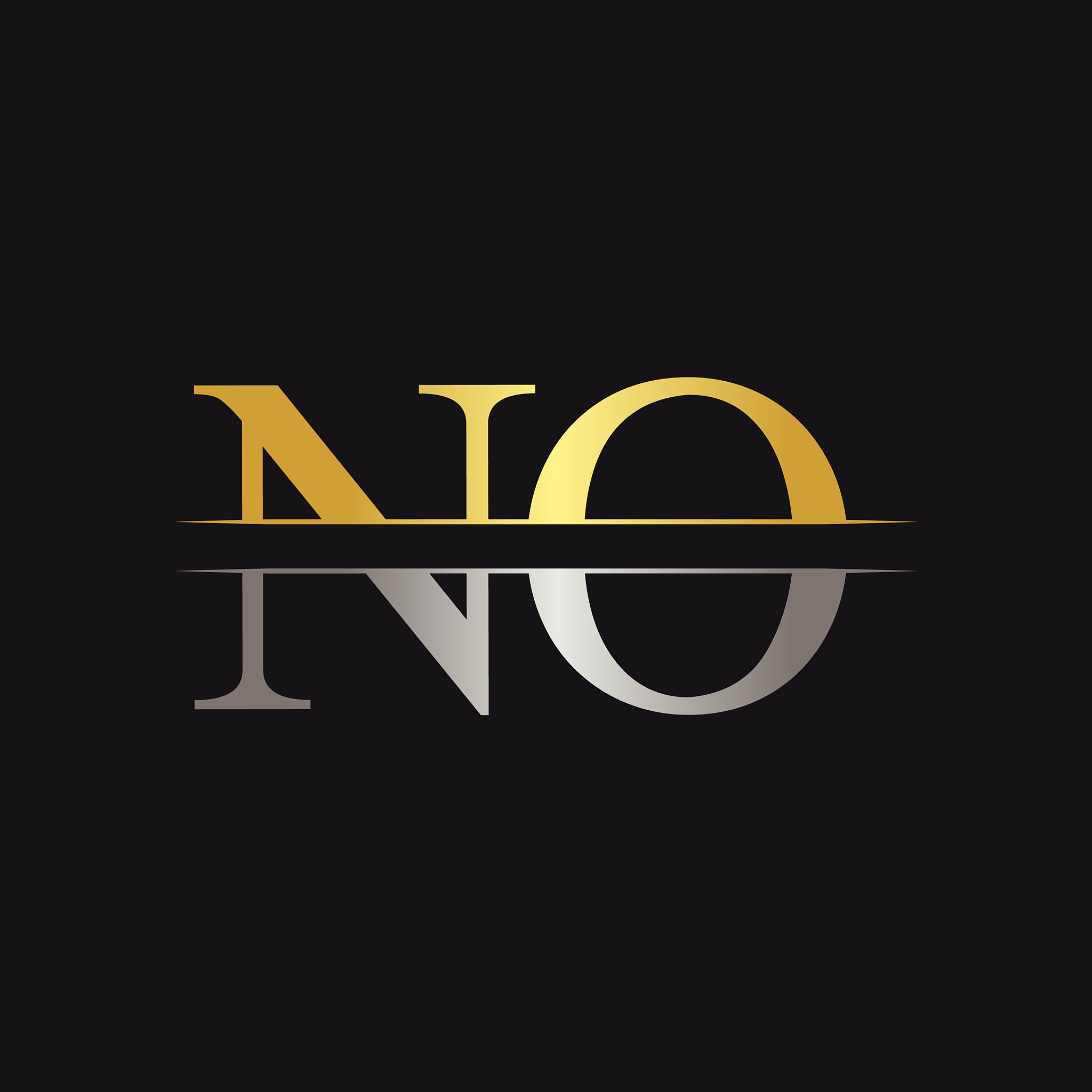 initial monogram letter no logo design template