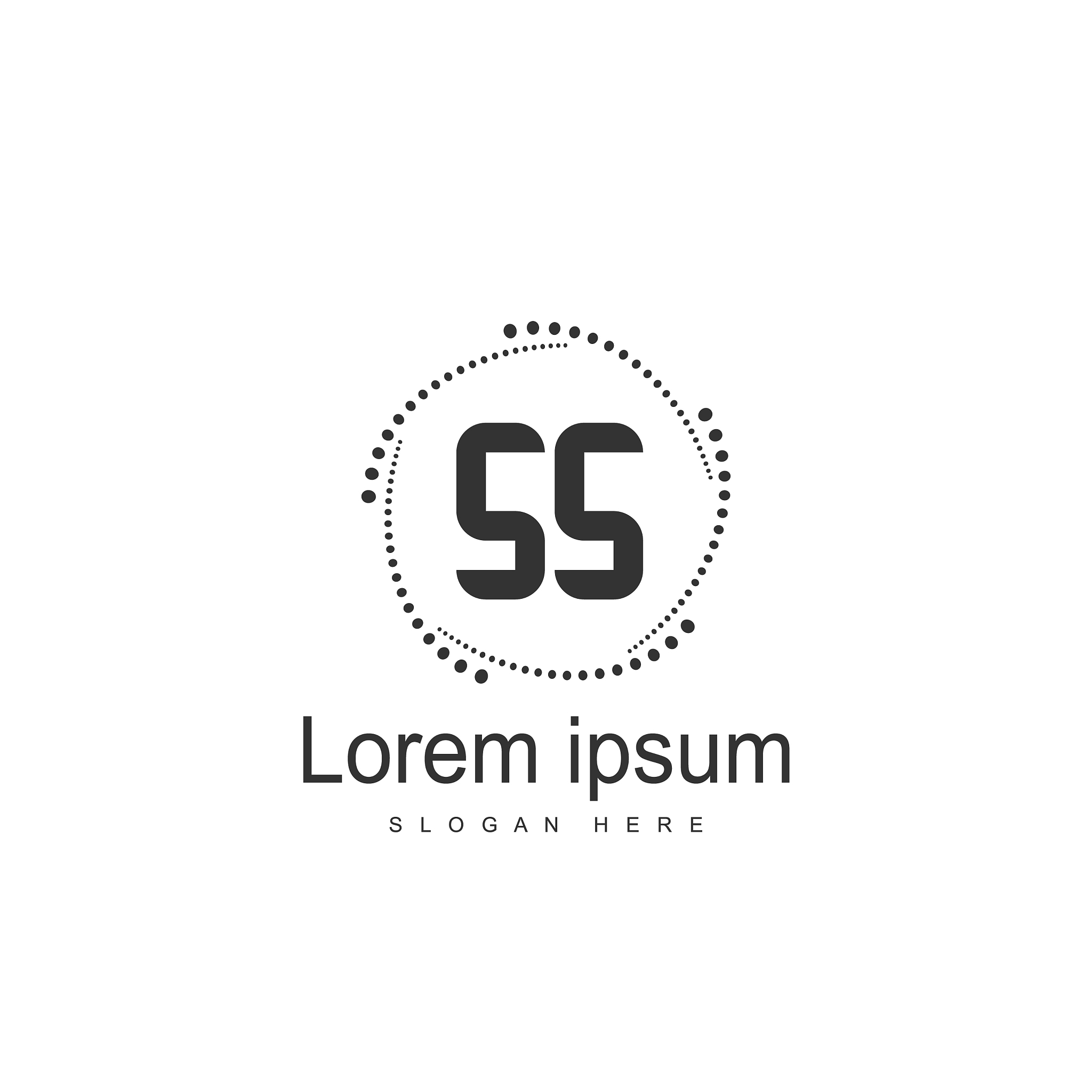initial letter ss logo template minimalist letter