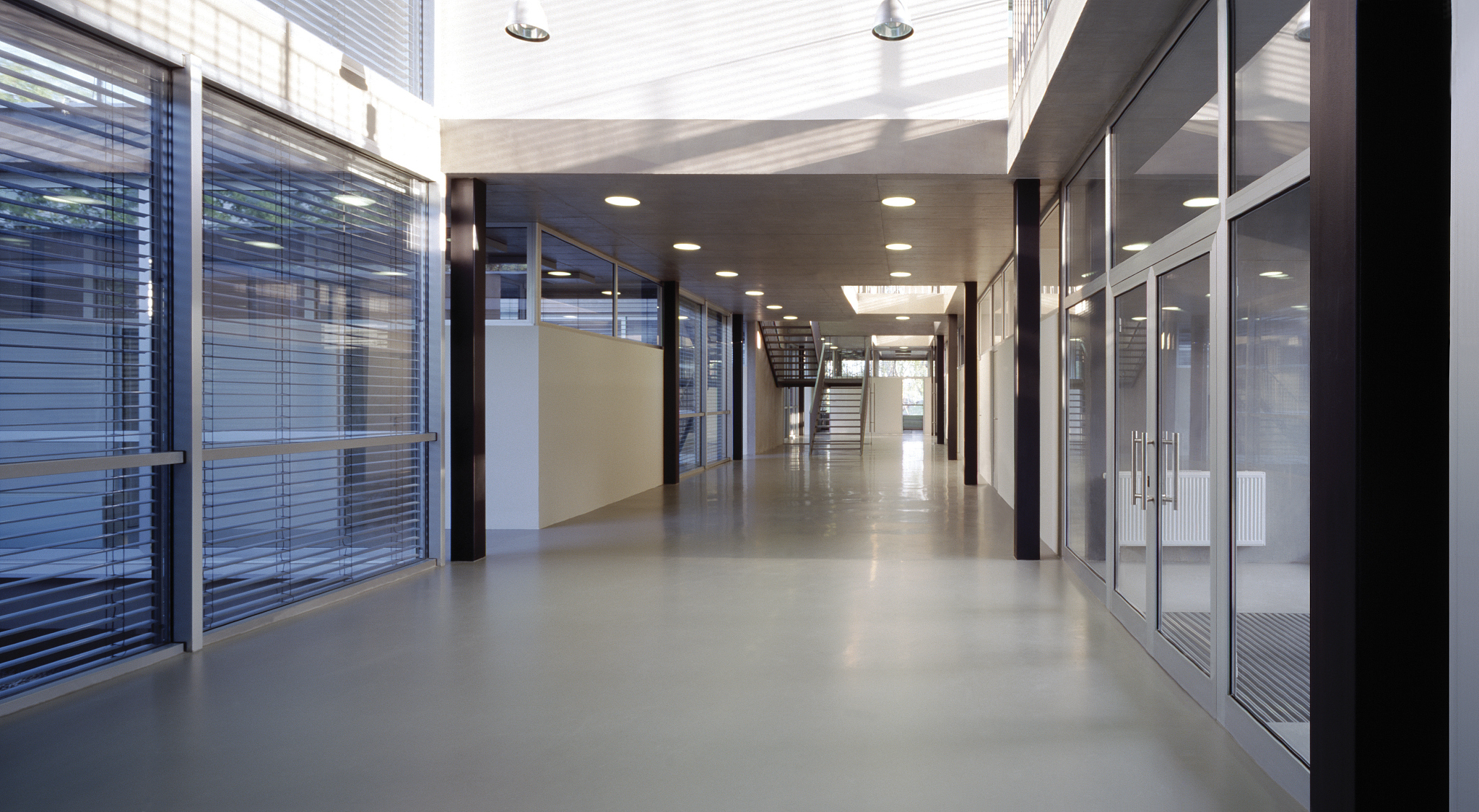 hall in a modern office building