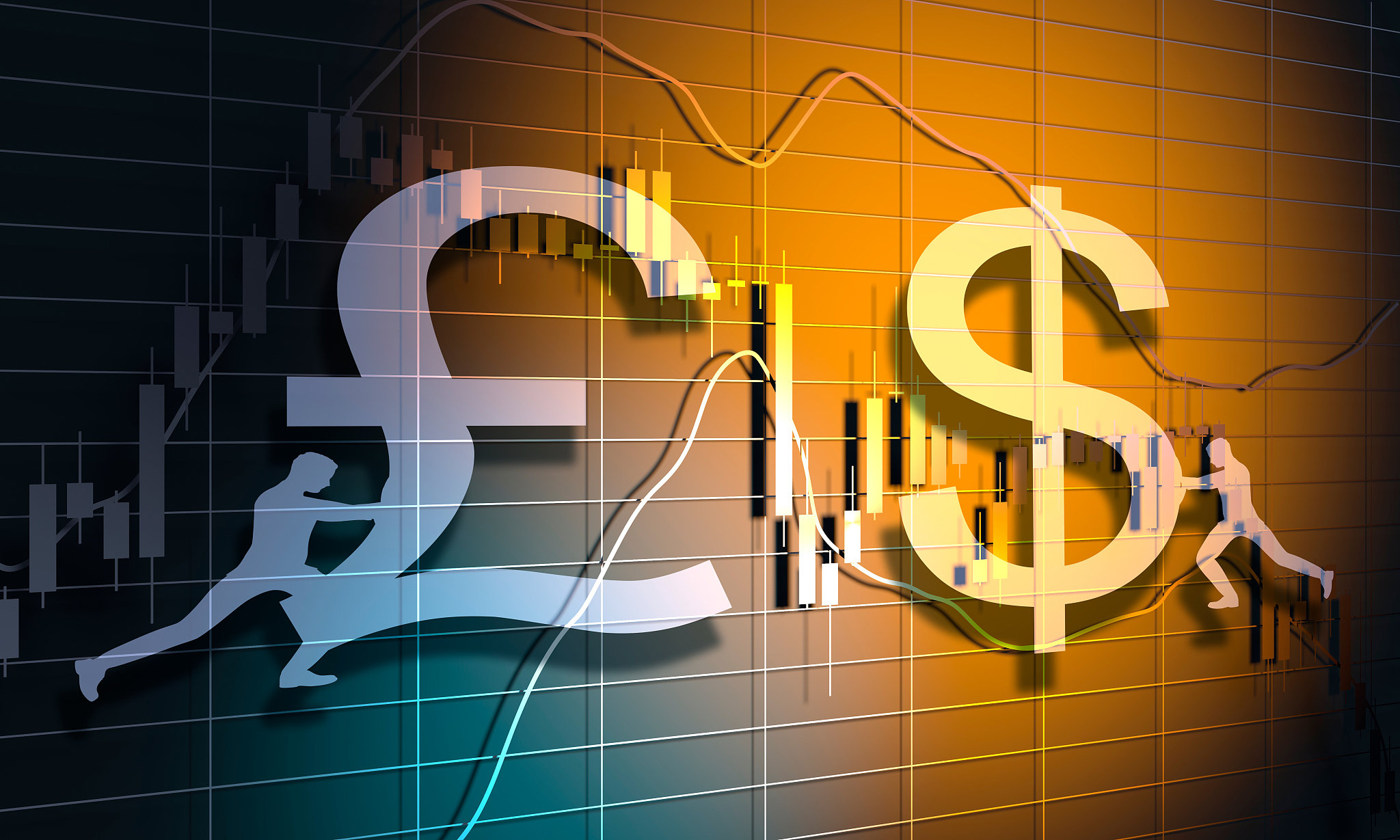candlestick stock exchange background
