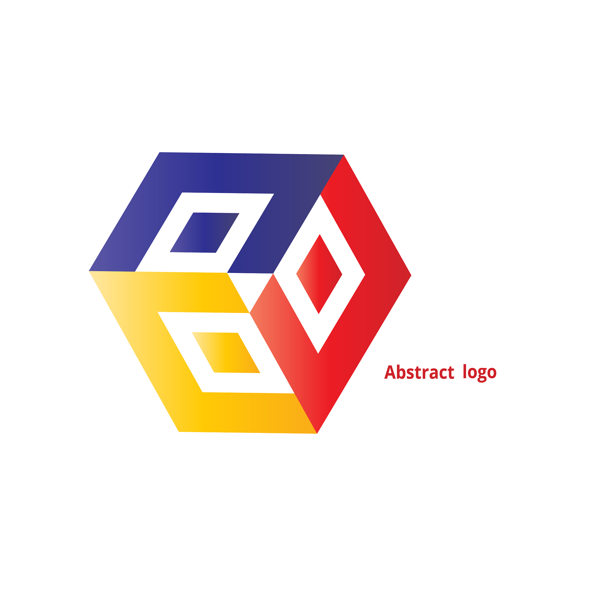 abstract geometric logo on a white background