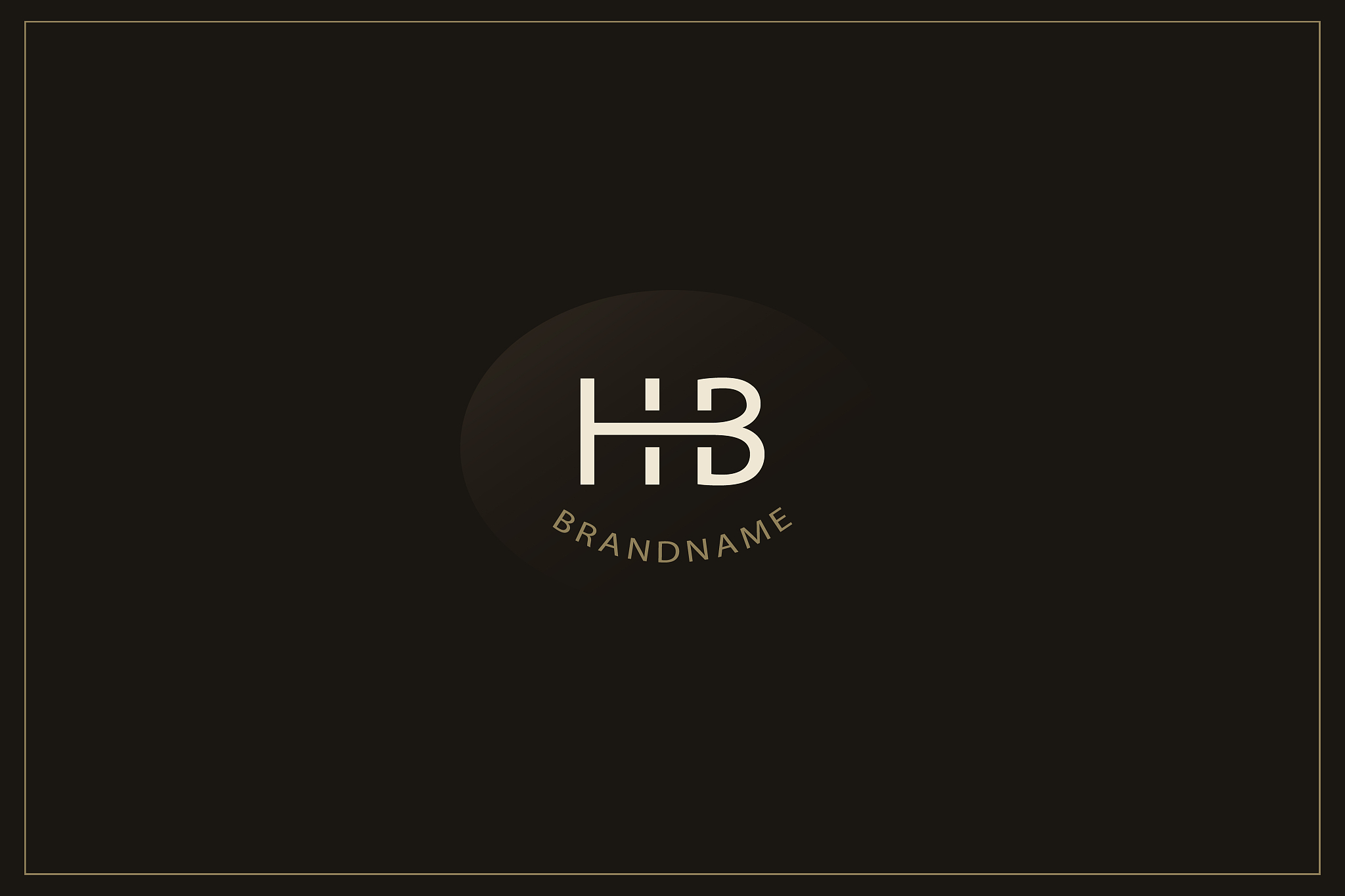 letter hb logo. creative linear monogram with inscription. luxur
