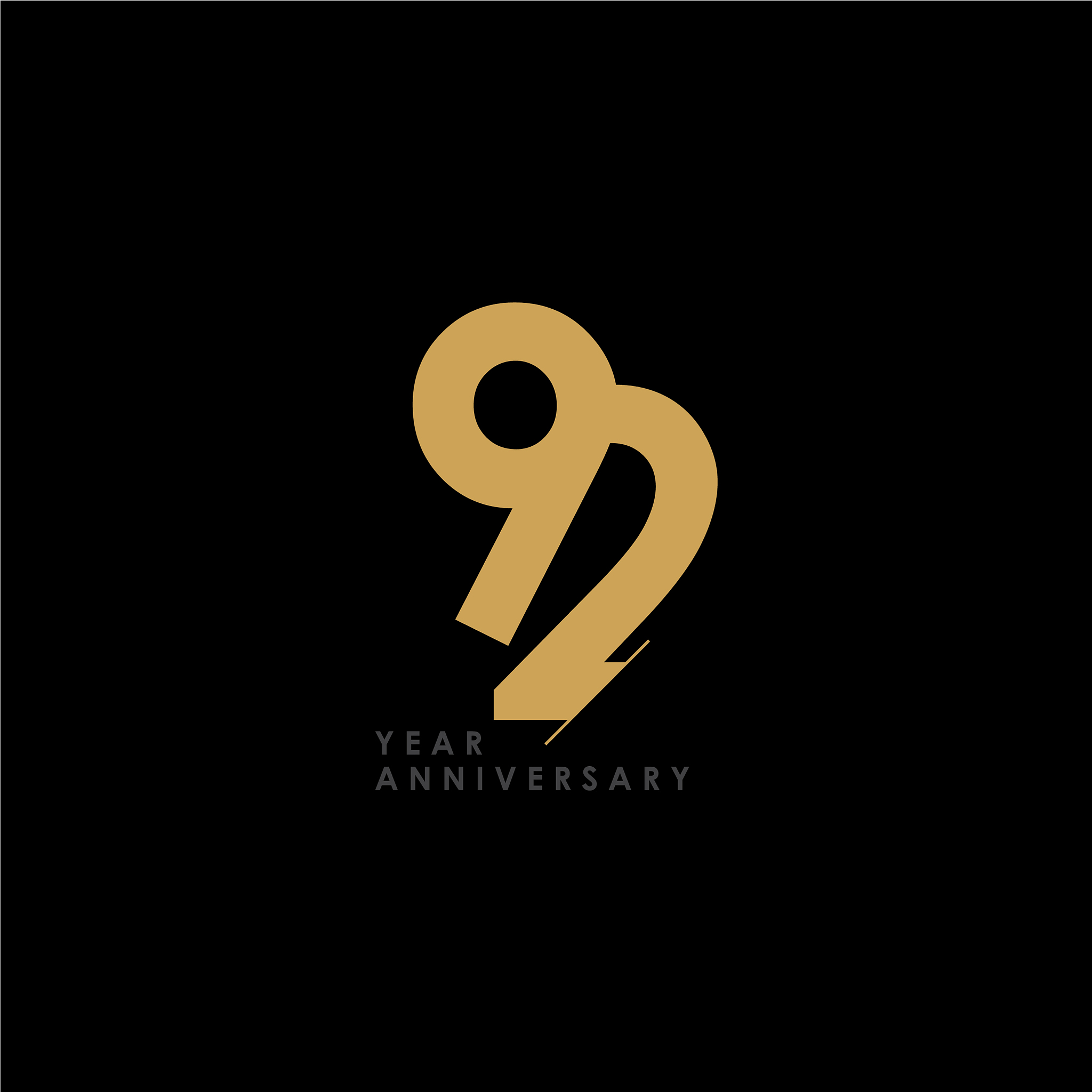 92 year anniversary celebration template design