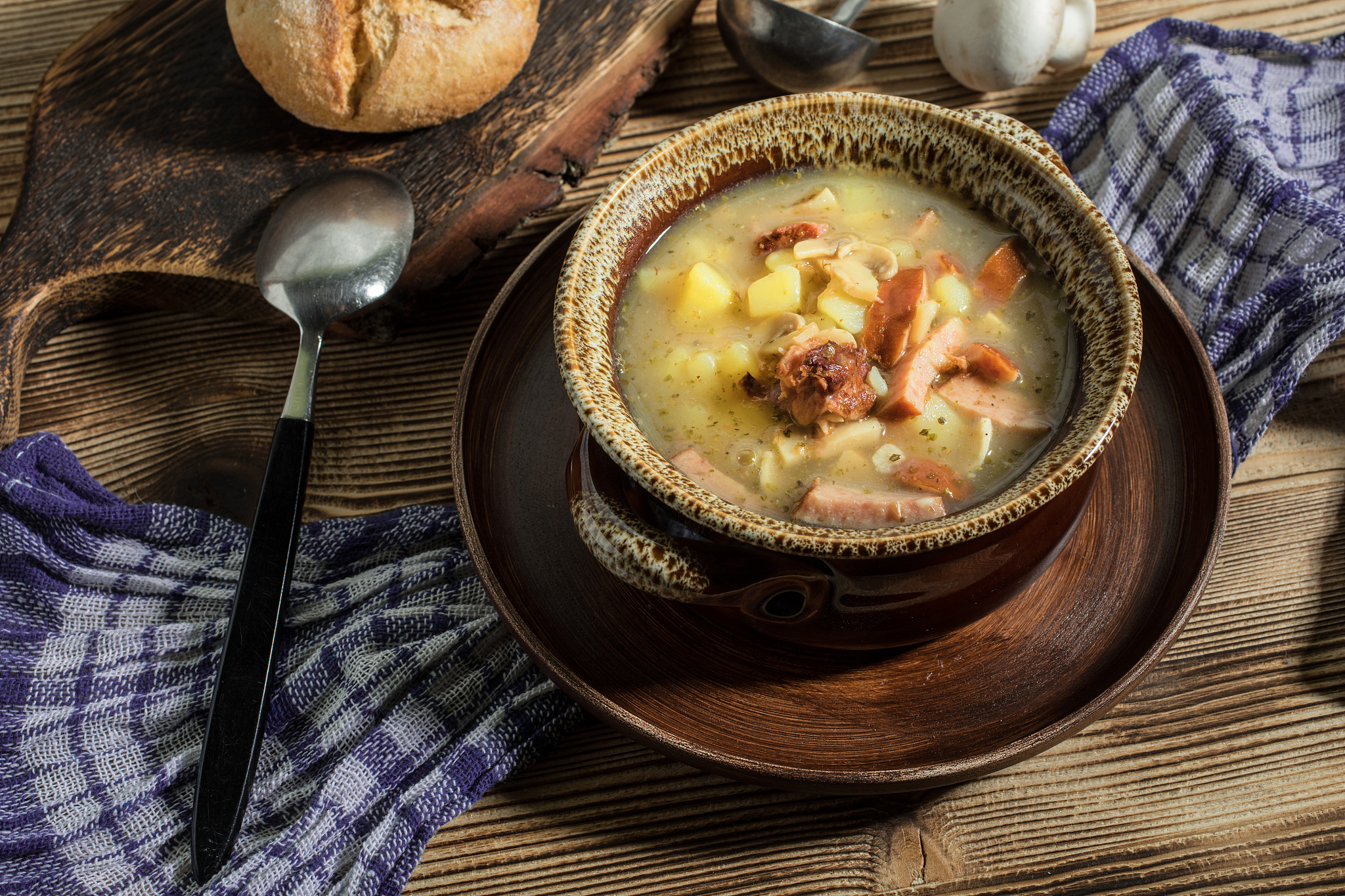 the sour soup made of rye flour.