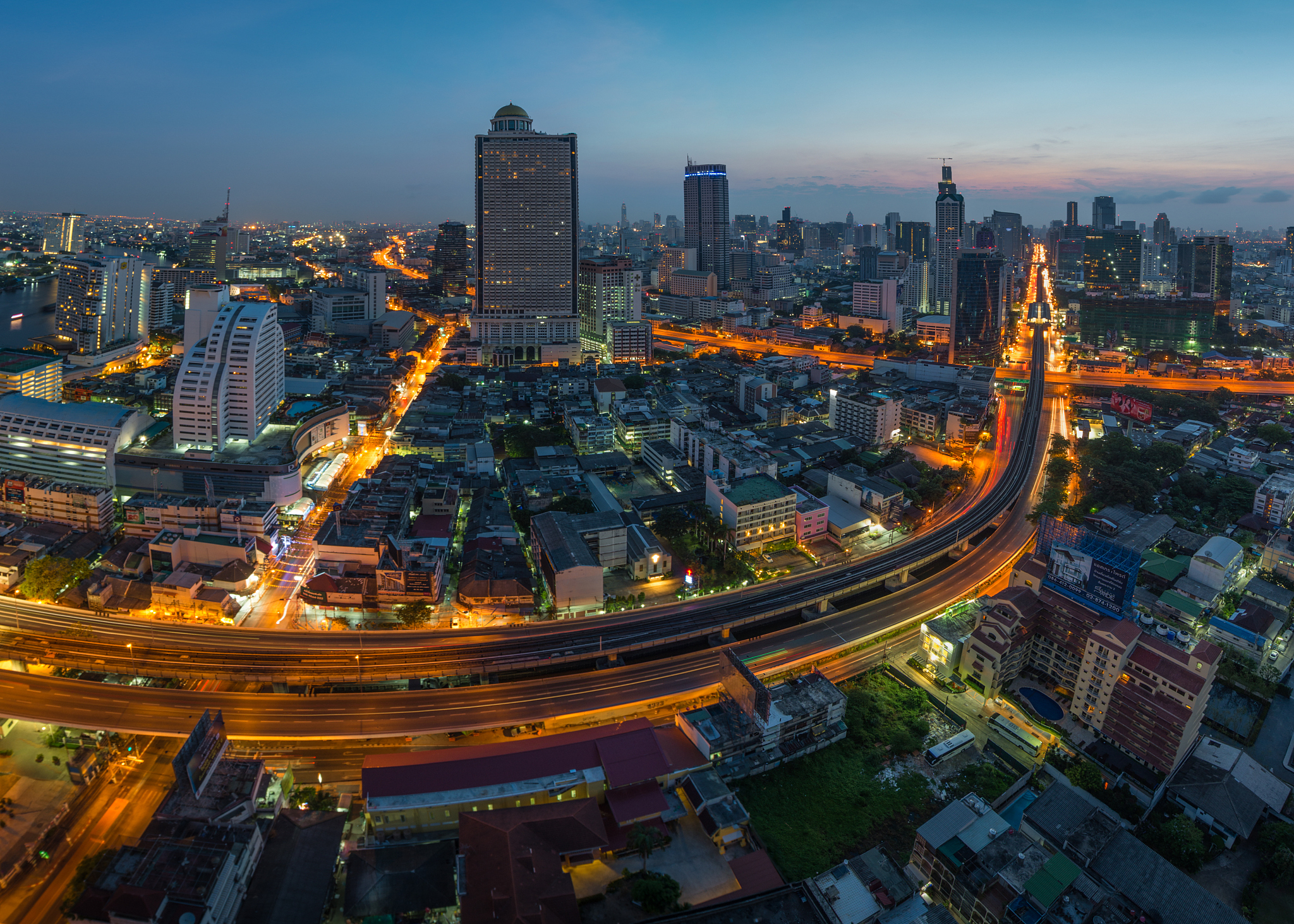 bangkok cityscape view, thailand
