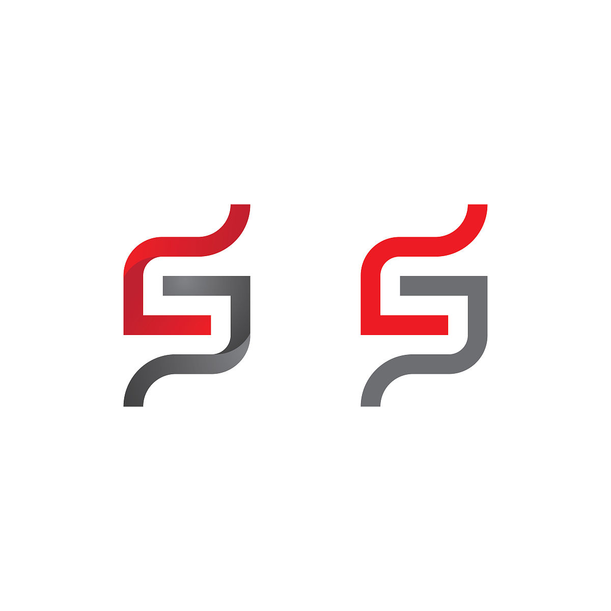 字母s标志图标设计模板