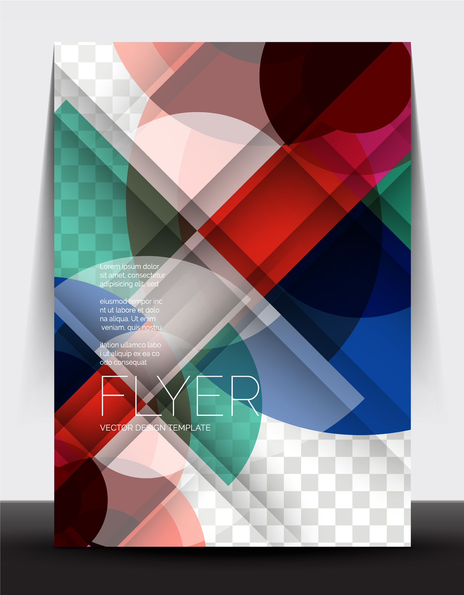 a4 flyer annual report circle design