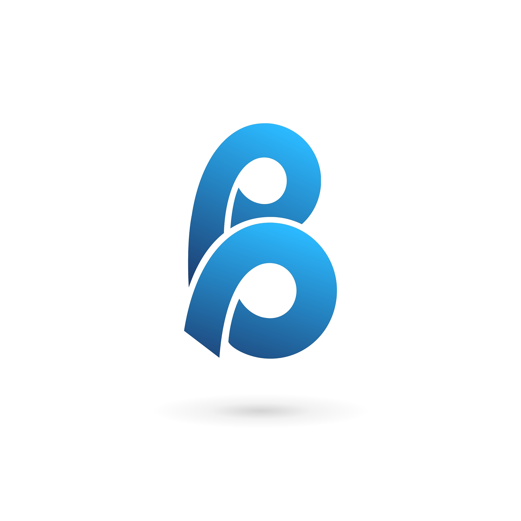 letter b logo icon design template elements