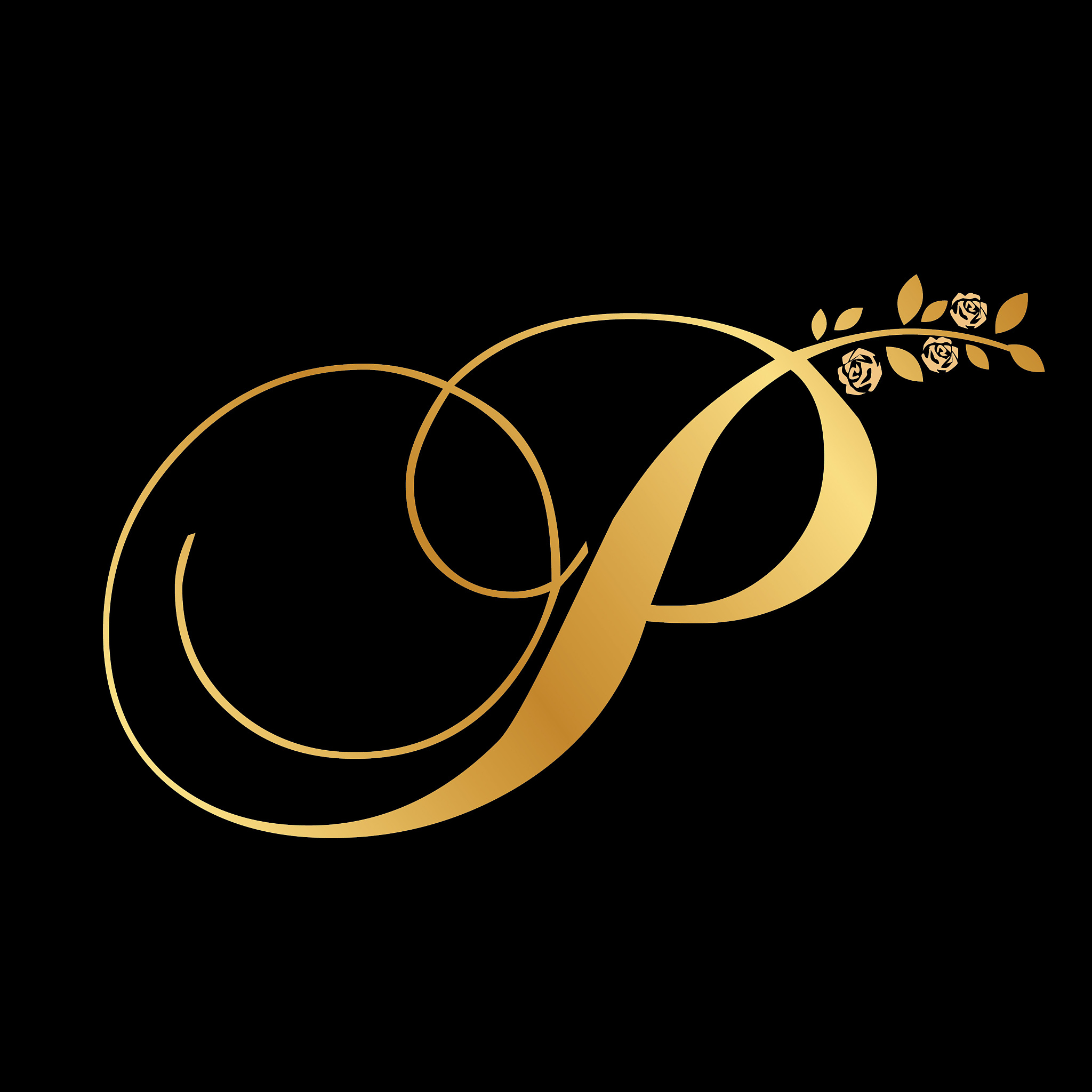 floral letter p