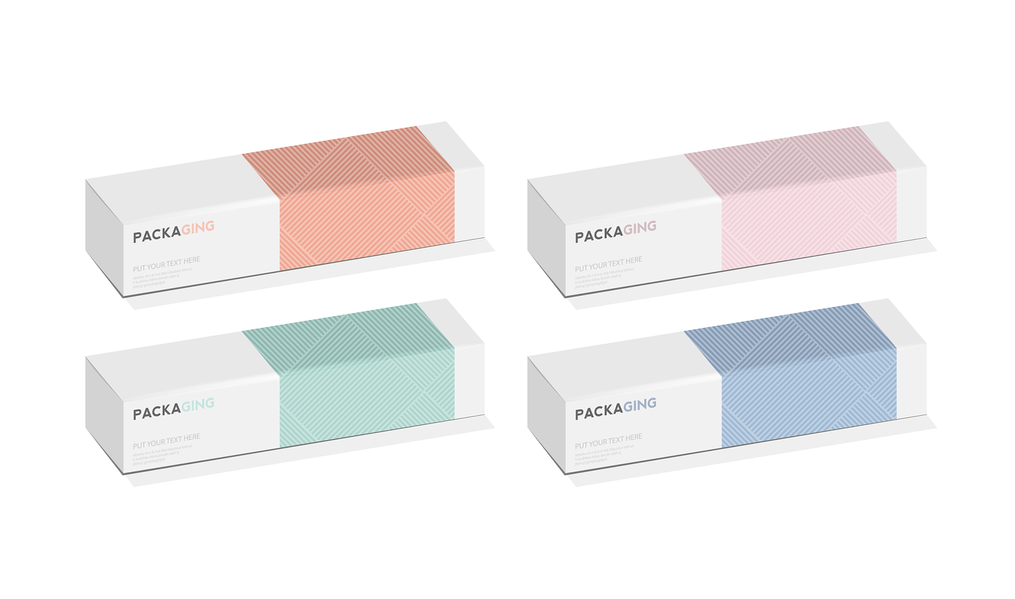 box packaging template for product design
