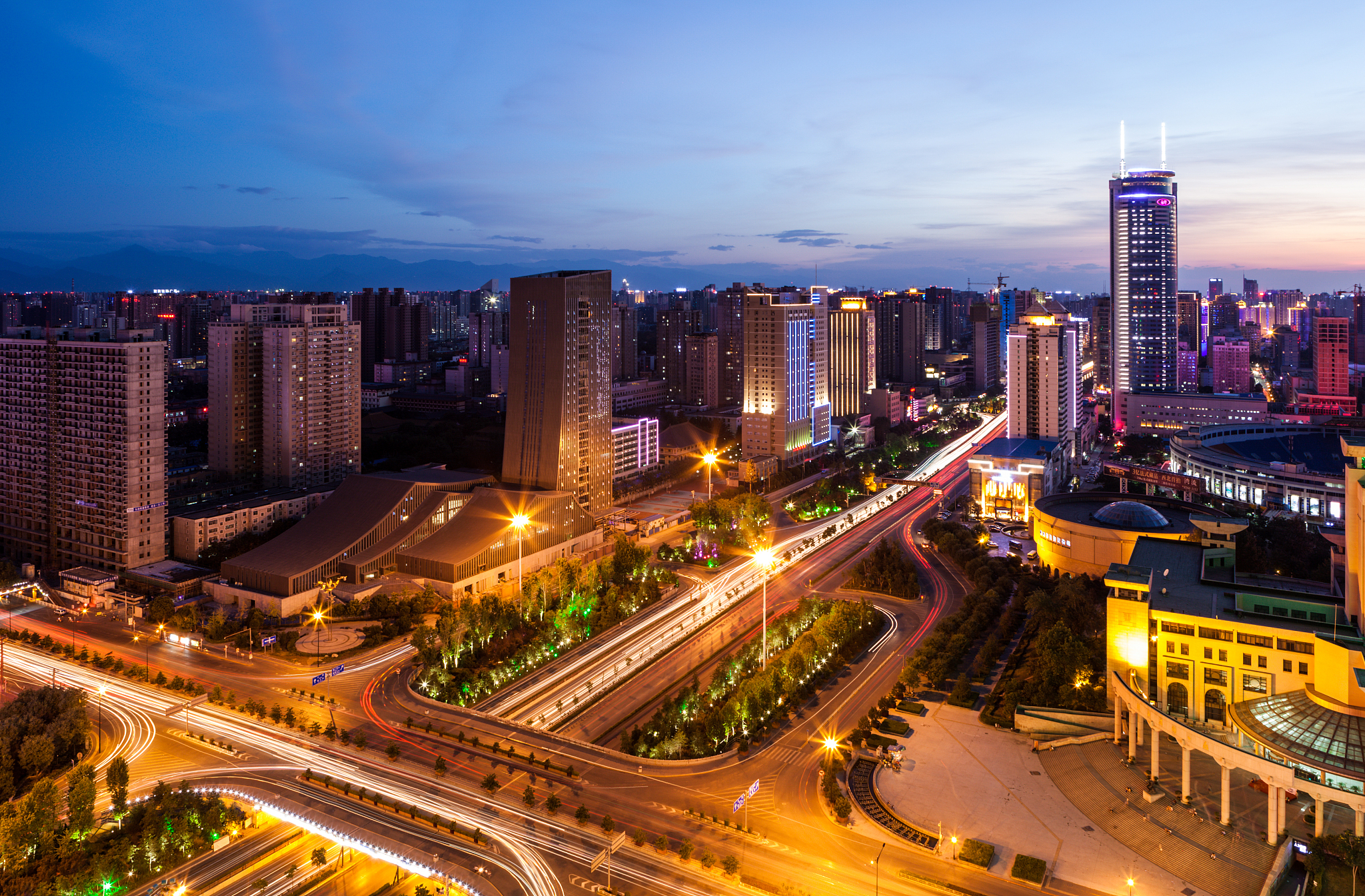 cityscape of xi'an city
