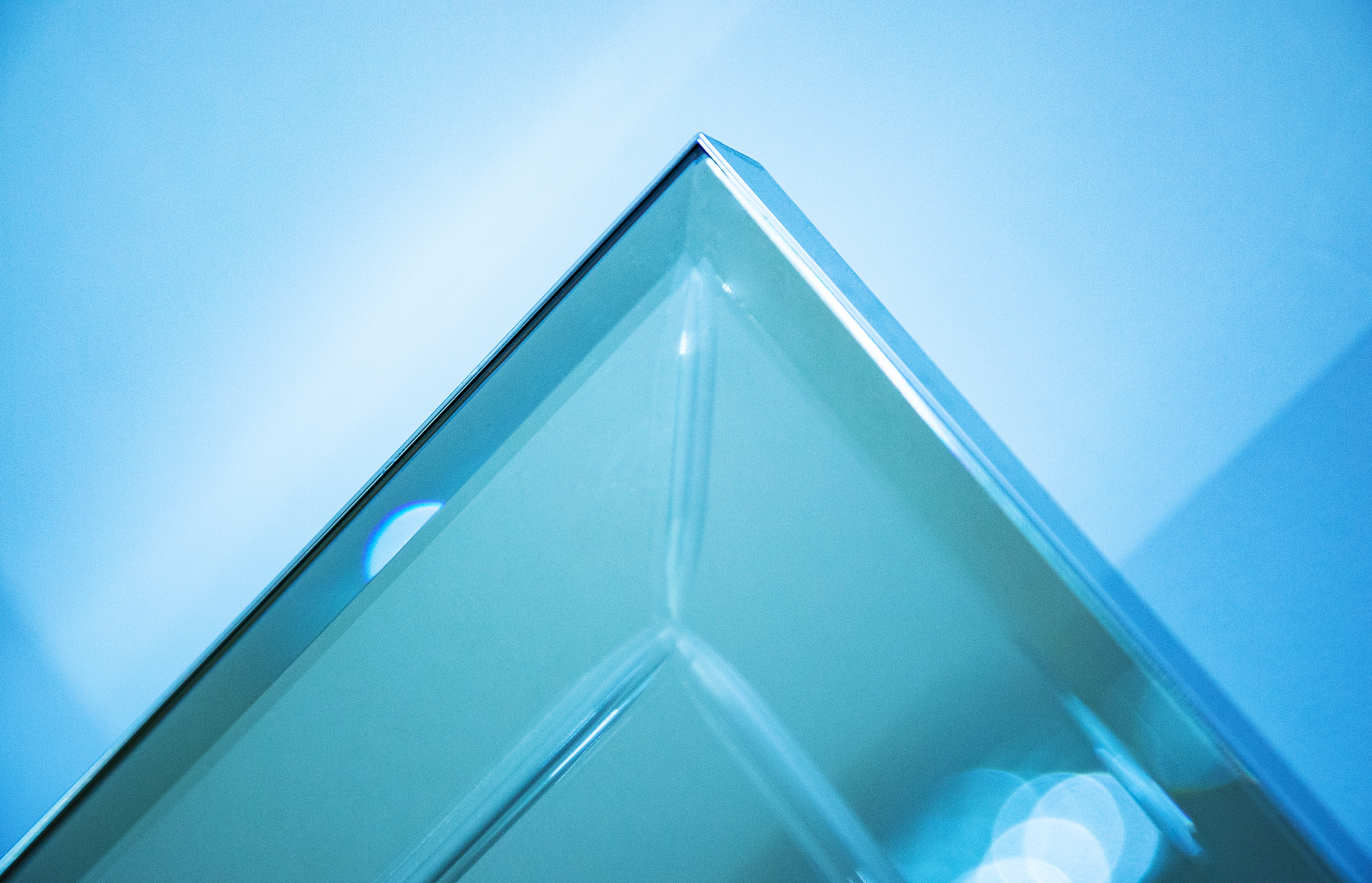glass, mirror reflection shapes and shadows. close-up details.