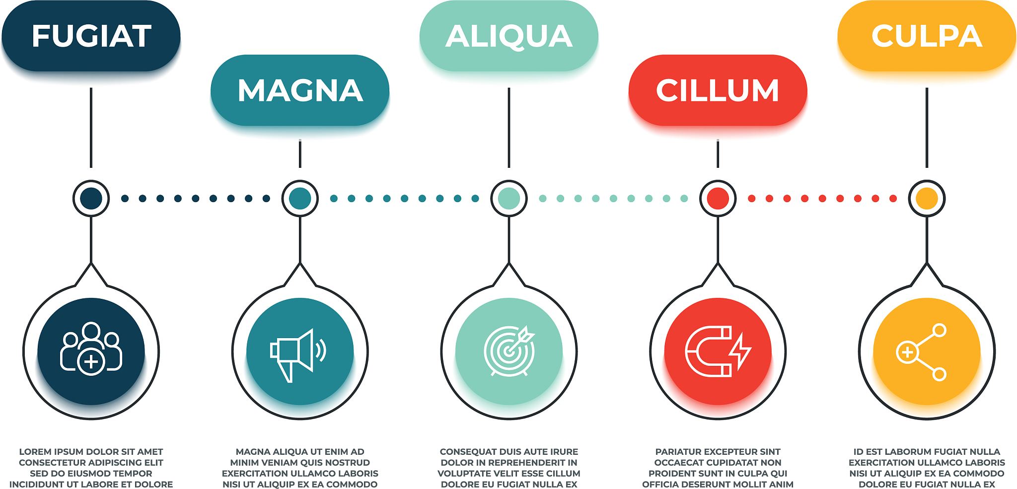 inbound marketing icons banner action audience