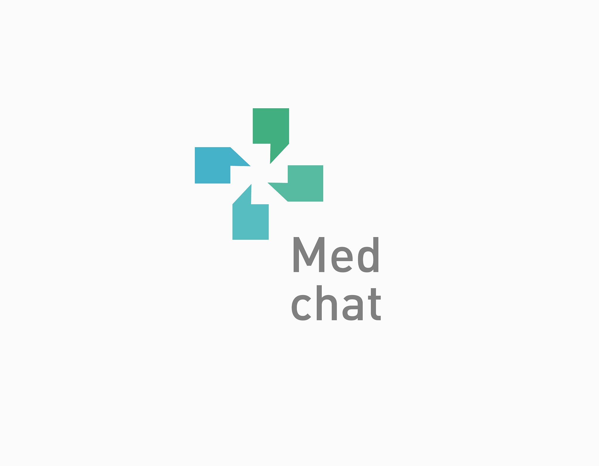 creative geometric logo icon for medical chat
