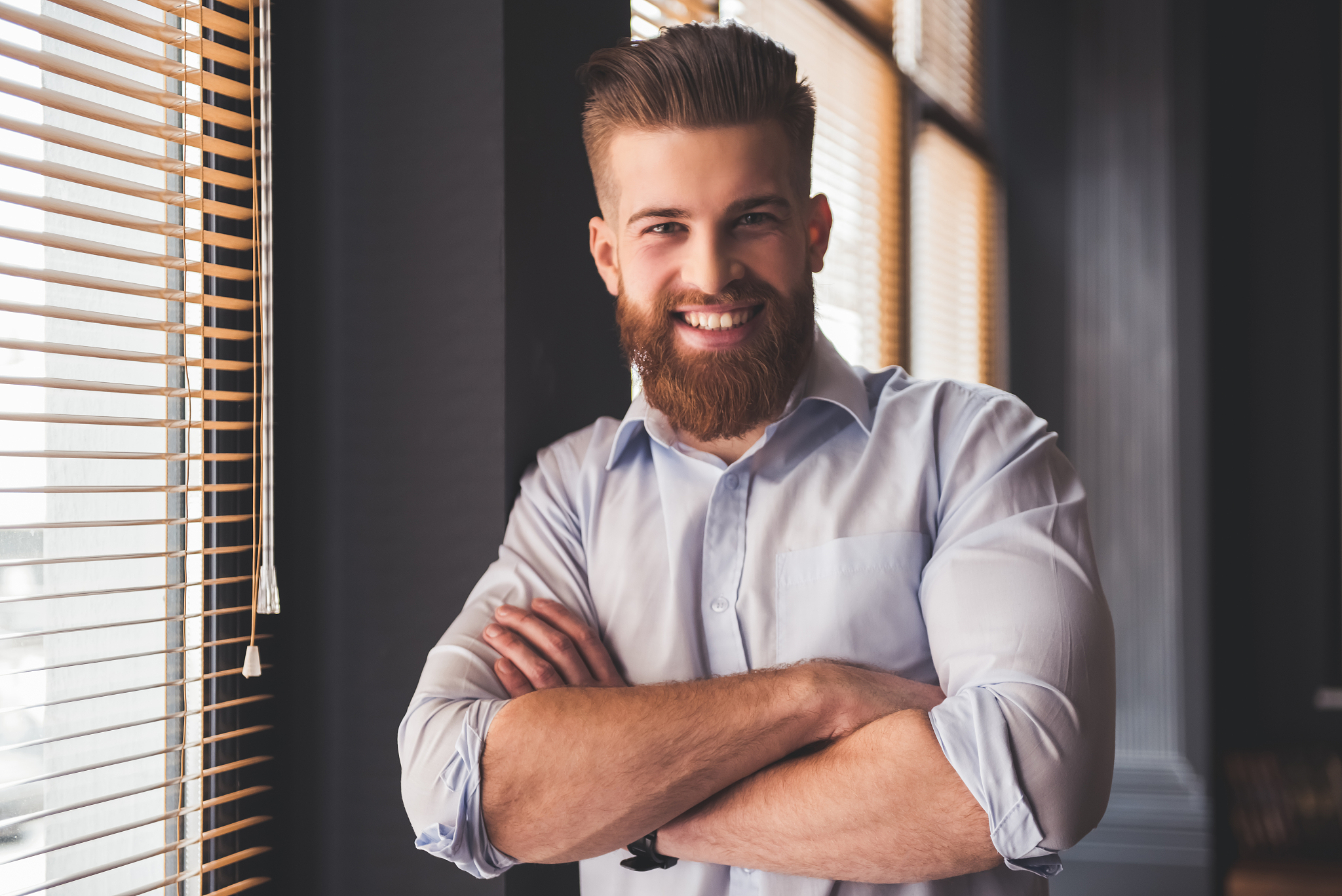 handsome bearded businessman