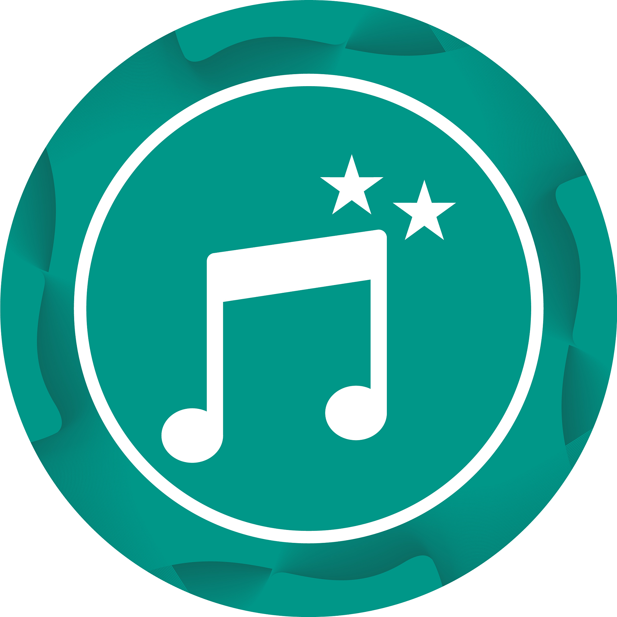 unique music glyph icon