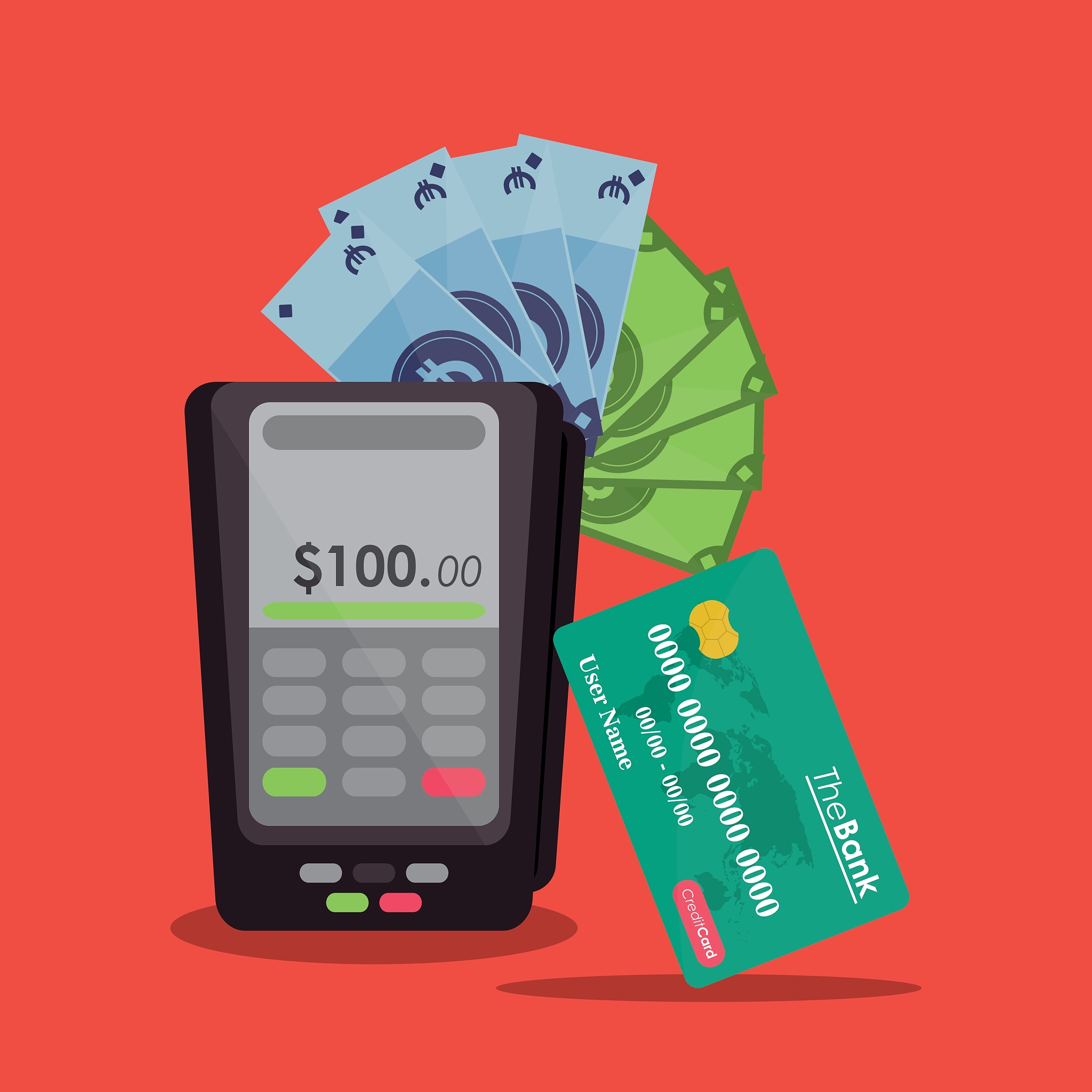 invoice design money icon colorful