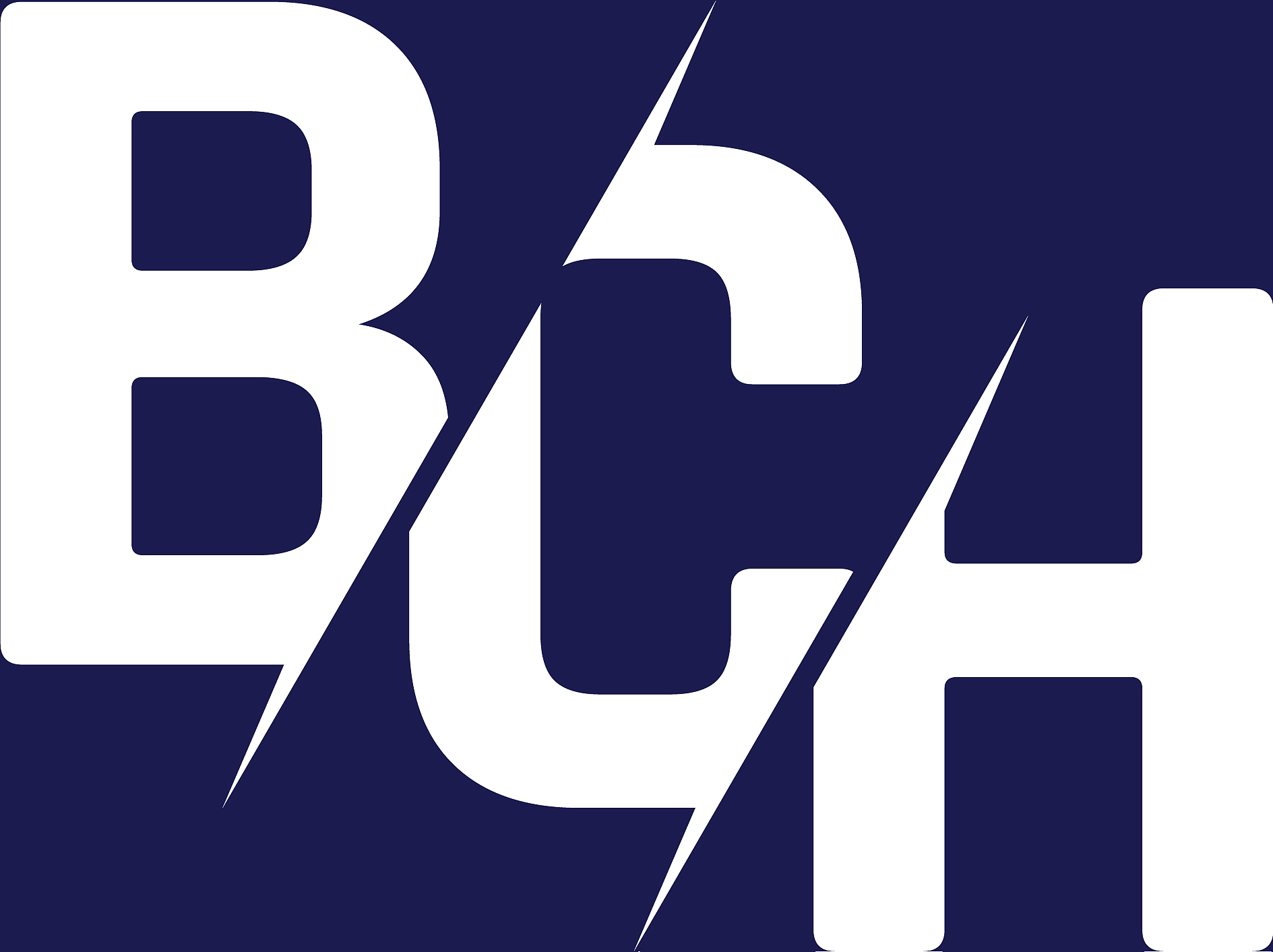 monogram letters initial logo design bch