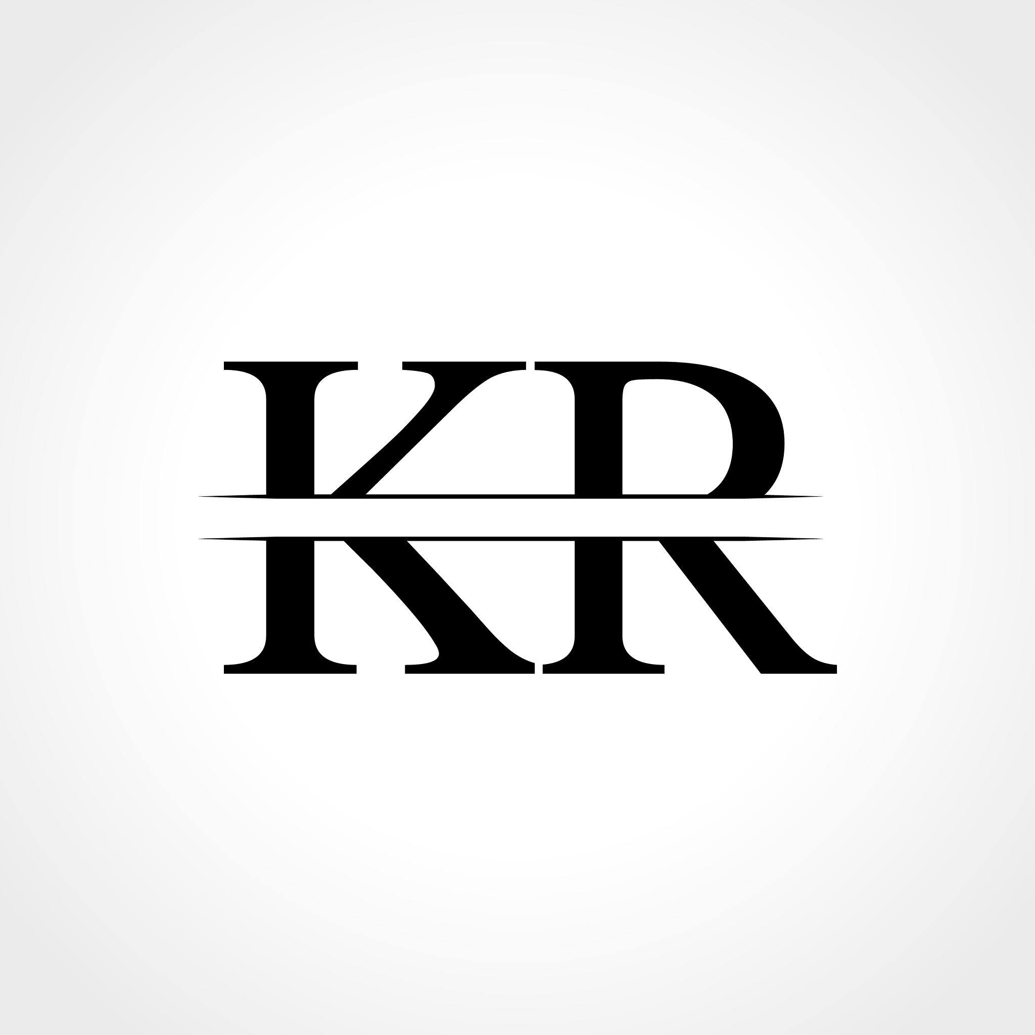 initial kr letter logo design abstract letter kr