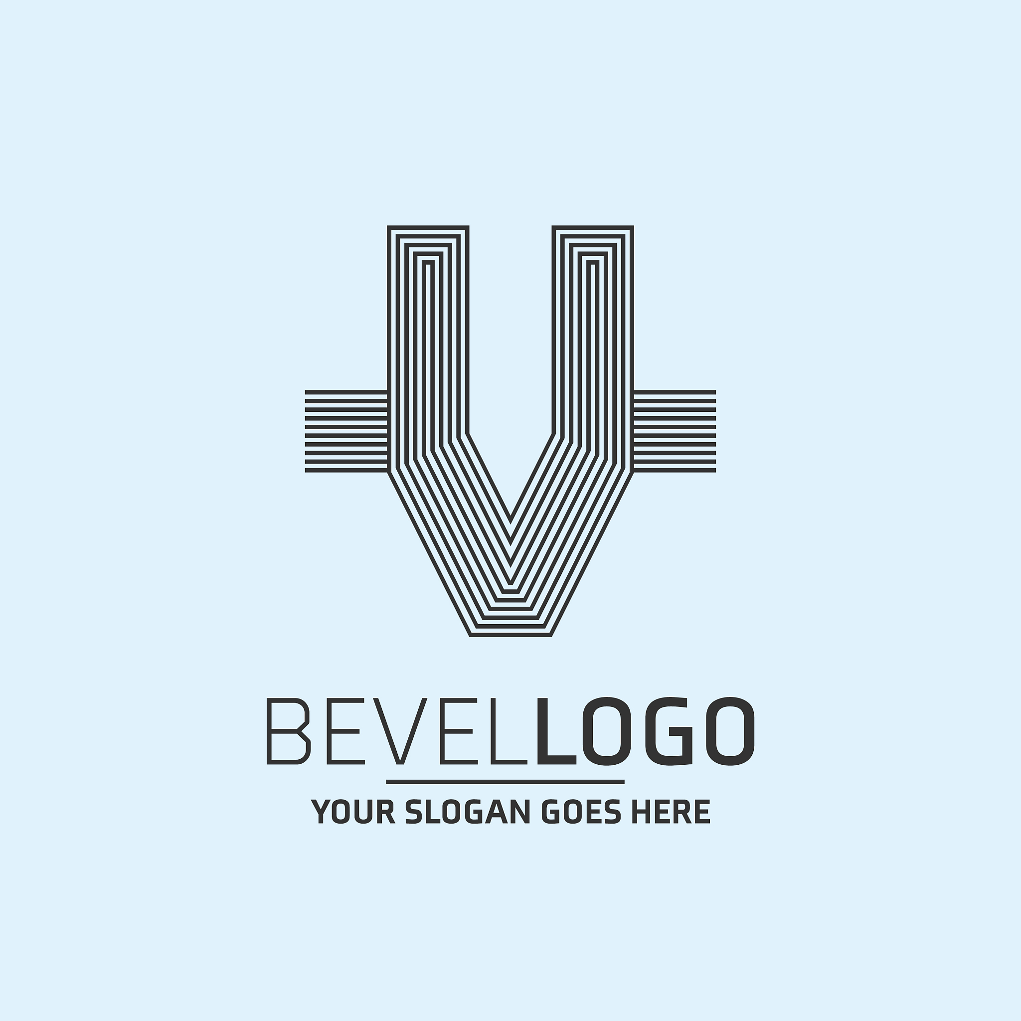 alphabetic logo design with dark background
