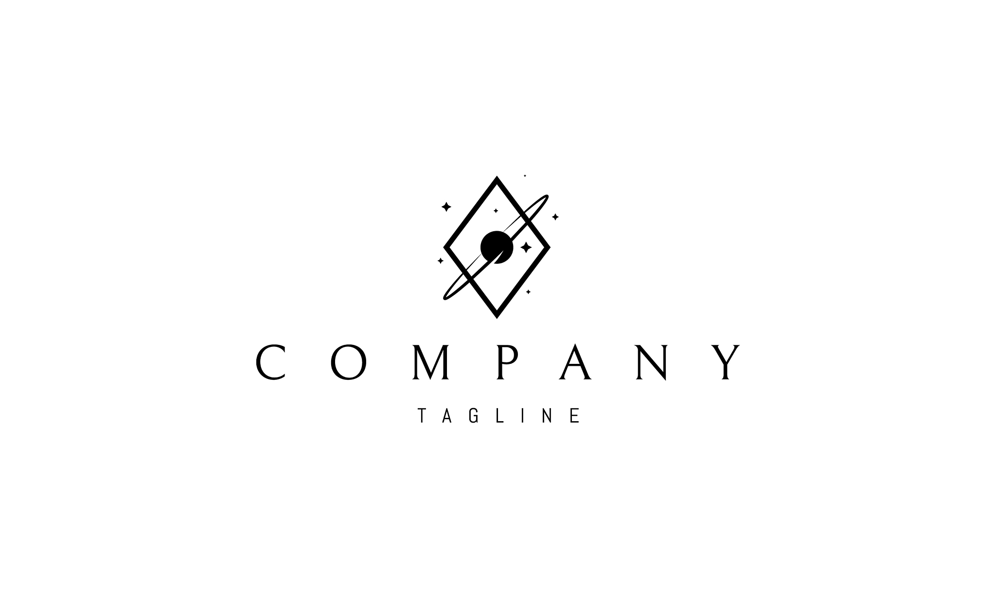 logo on which an abstract image a planet